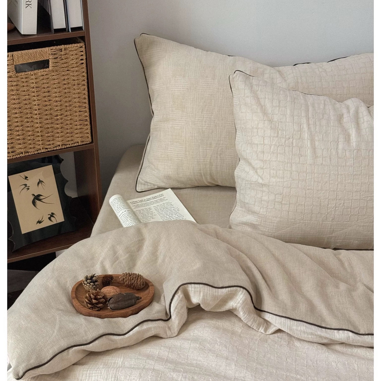 91家纺网 家纺一手货源 找家纺 （总）双层纱家居 2025新款AB版A版棉麻B版全棉色织提花双层纱夏被