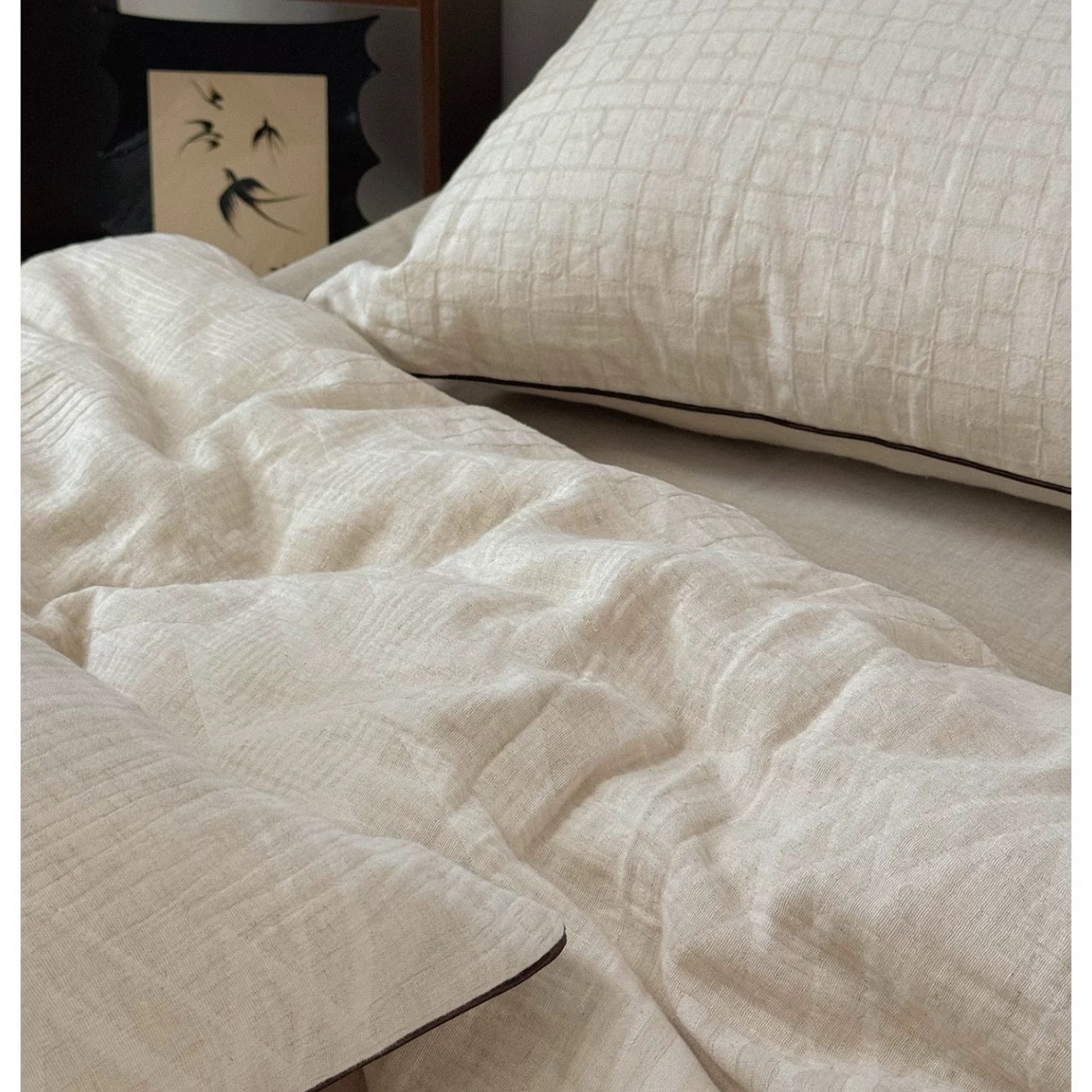 91家纺网 家纺一手货源 找家纺 （总）双层纱家居 2025新款AB版A版棉麻B版全棉色织提花双层纱夏被