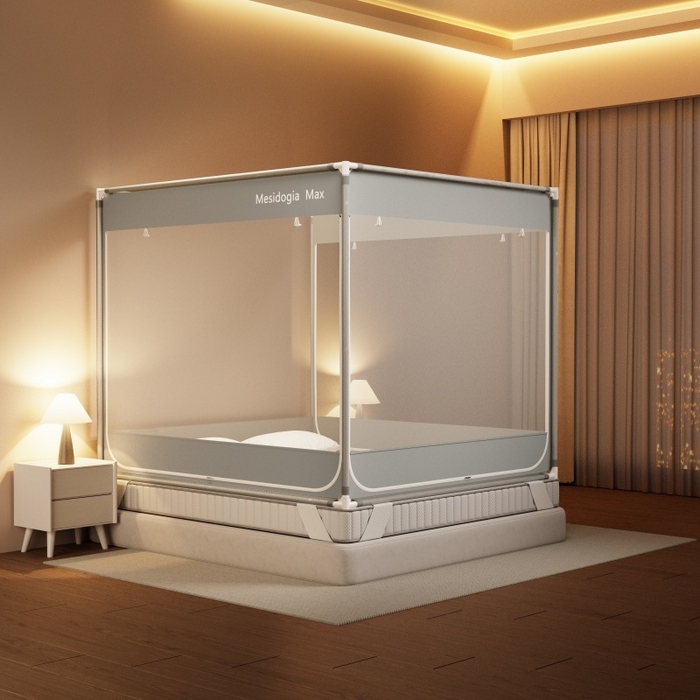 91家纺网 家纺一手货源 找家纺 （总）友承家纺 2026新款方顶坐床蚊帐防摔蚊帐家用卧室免安装儿童婴儿防止掉床罩