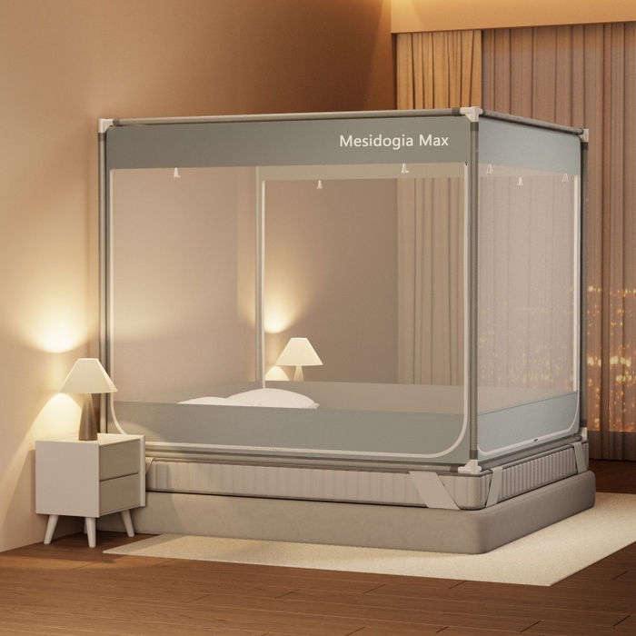 91家纺网 家纺一手货源 找家纺 （总）友承家纺 2026新款方顶坐床蚊帐防摔蚊帐家用卧室免安装儿童婴儿防止掉床罩