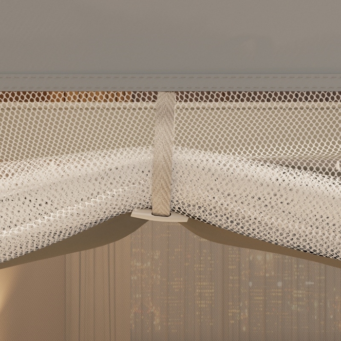 91家纺网 家纺一手货源 找家纺 （总）友承家纺 2026新款方顶坐床蚊帐防摔蚊帐家用卧室免安装儿童婴儿防止掉床罩