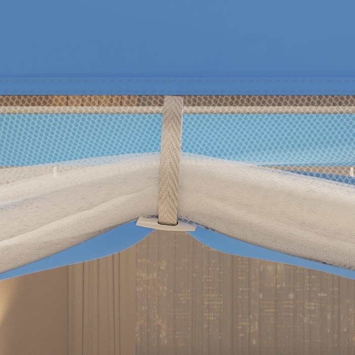 91家纺网 家纺一手货源 找家纺 友承家纺 2026新款方顶坐床蚊帐防摔蚊帐家用卧室免安装儿童婴儿防止掉床罩 蓝色