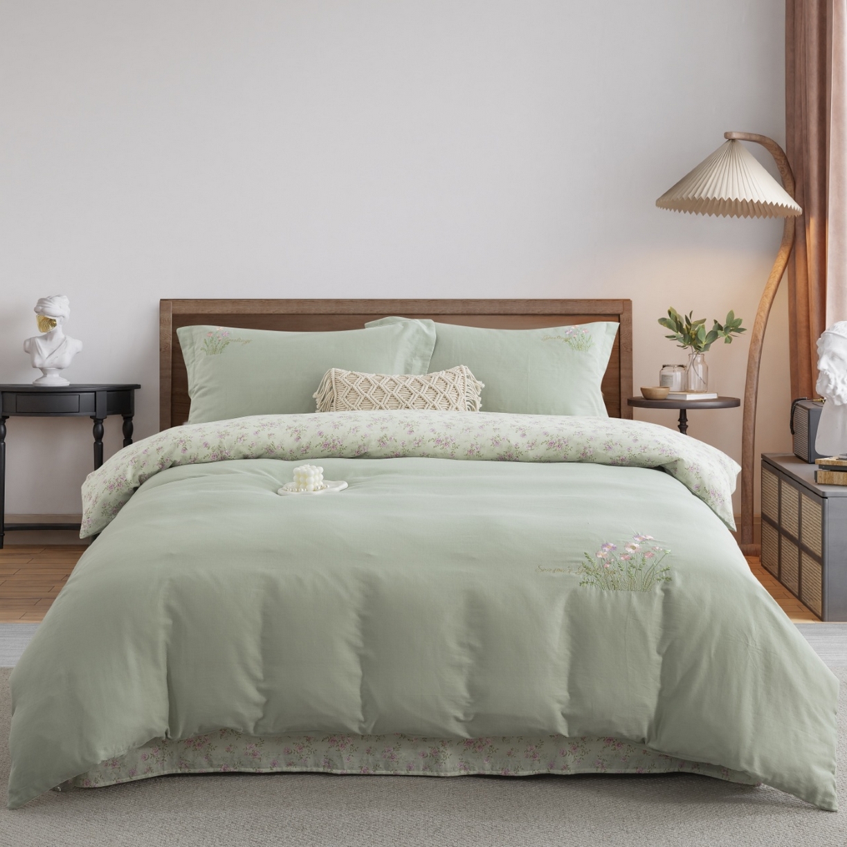 （总）双层纱家居 2026新款全棉纯棉双层纱绣花绣花四件套初语