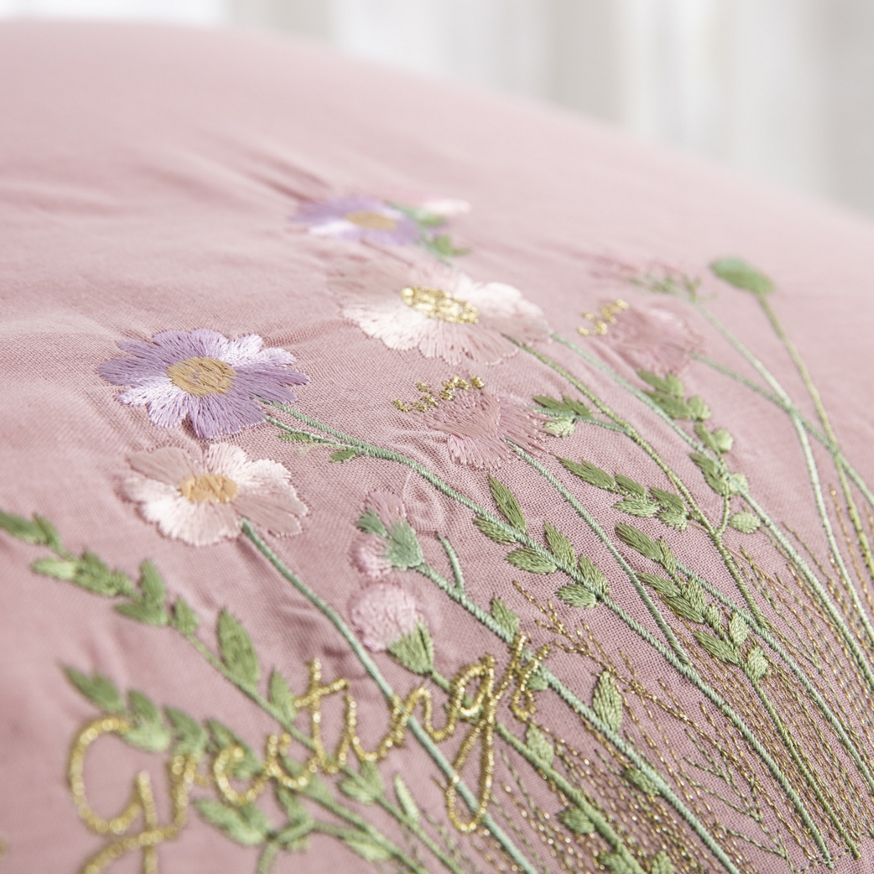 91家纺网 家纺一手货源 找家纺 双层纱家居 2026新款全棉纯棉双层纱绣花绣花四件套初语 初语-贵妃粉