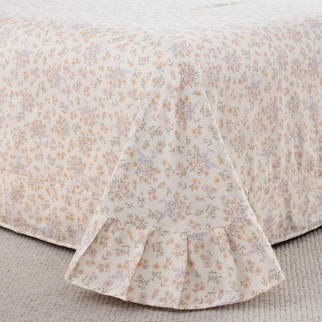 91家纺网 家纺一手货源 找家纺 双层纱家居 2026新款全棉纯棉双层纱绣花绣花四件套初语 初语-玉颜粉