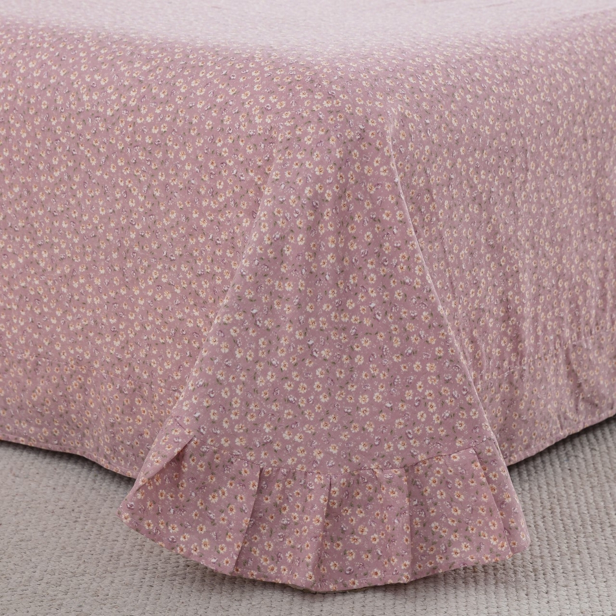 91家纺网 家纺一手货源 找家纺 双层纱家居 2026新款全棉纯棉双层纱绣花绣花四件套初语 初语-粉黛紫