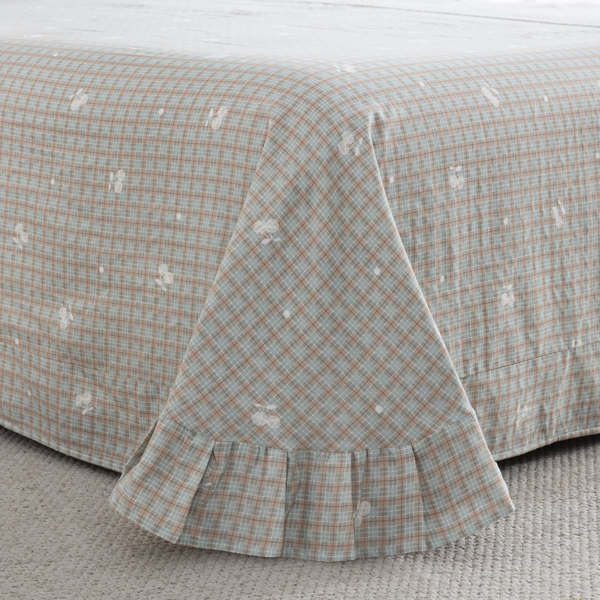 91家纺网 家纺一手货源 找家纺 双层纱家居 2026新款全棉纯棉双层纱绣花绣花四件套初语 初语-月色咖