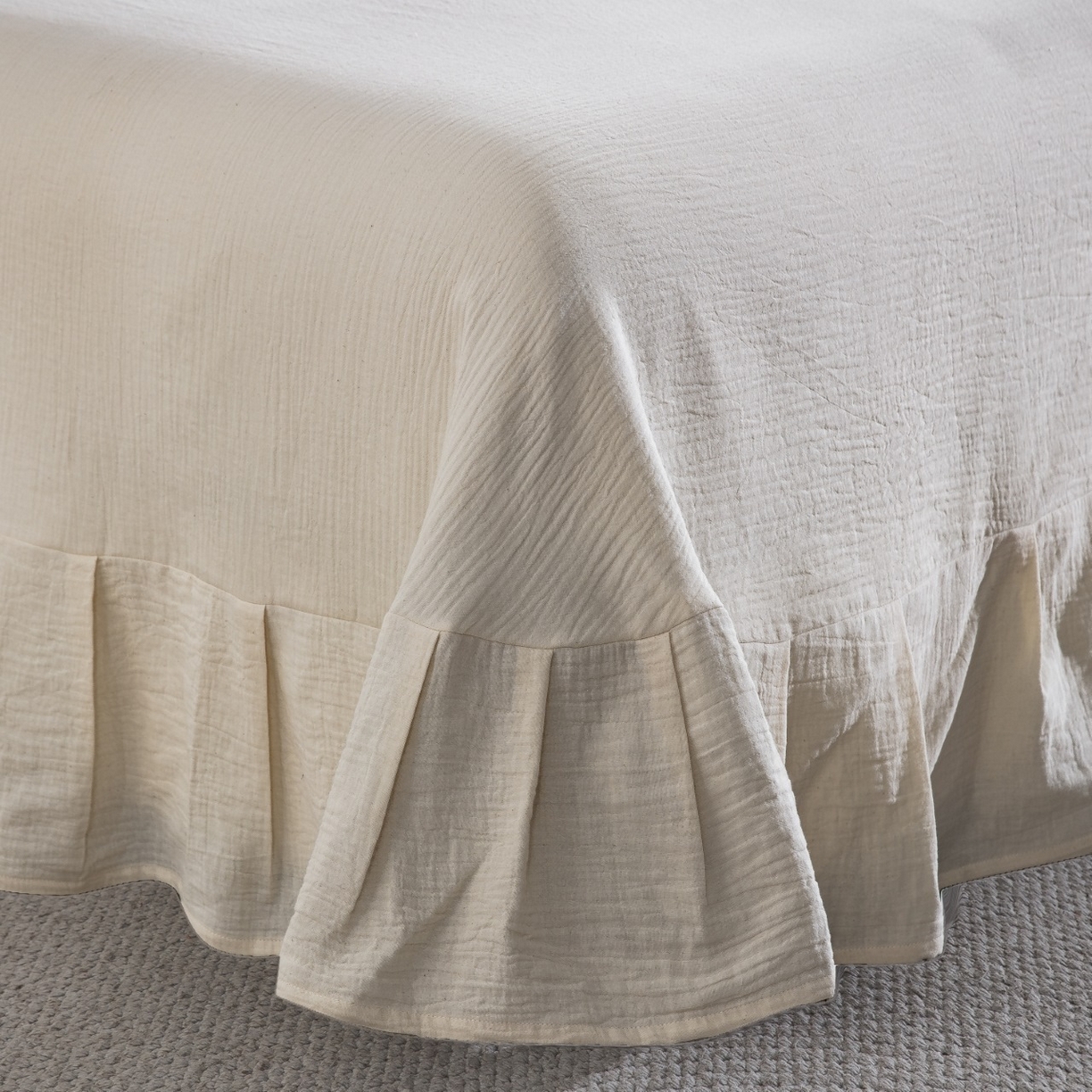 91家纺网 家纺一手货源 找家纺 （总）双层纱家居 2026新款浣溪沙棉麻刺绣花边款四件套