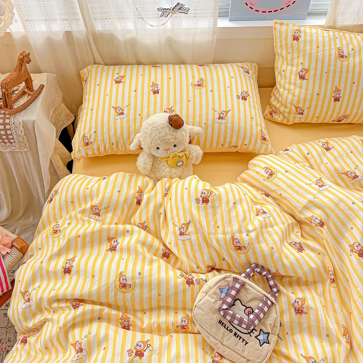 91家纺网 家纺一手货源 找家纺 （总）王朝国际 2026新款A类彩竺棉印花四件套