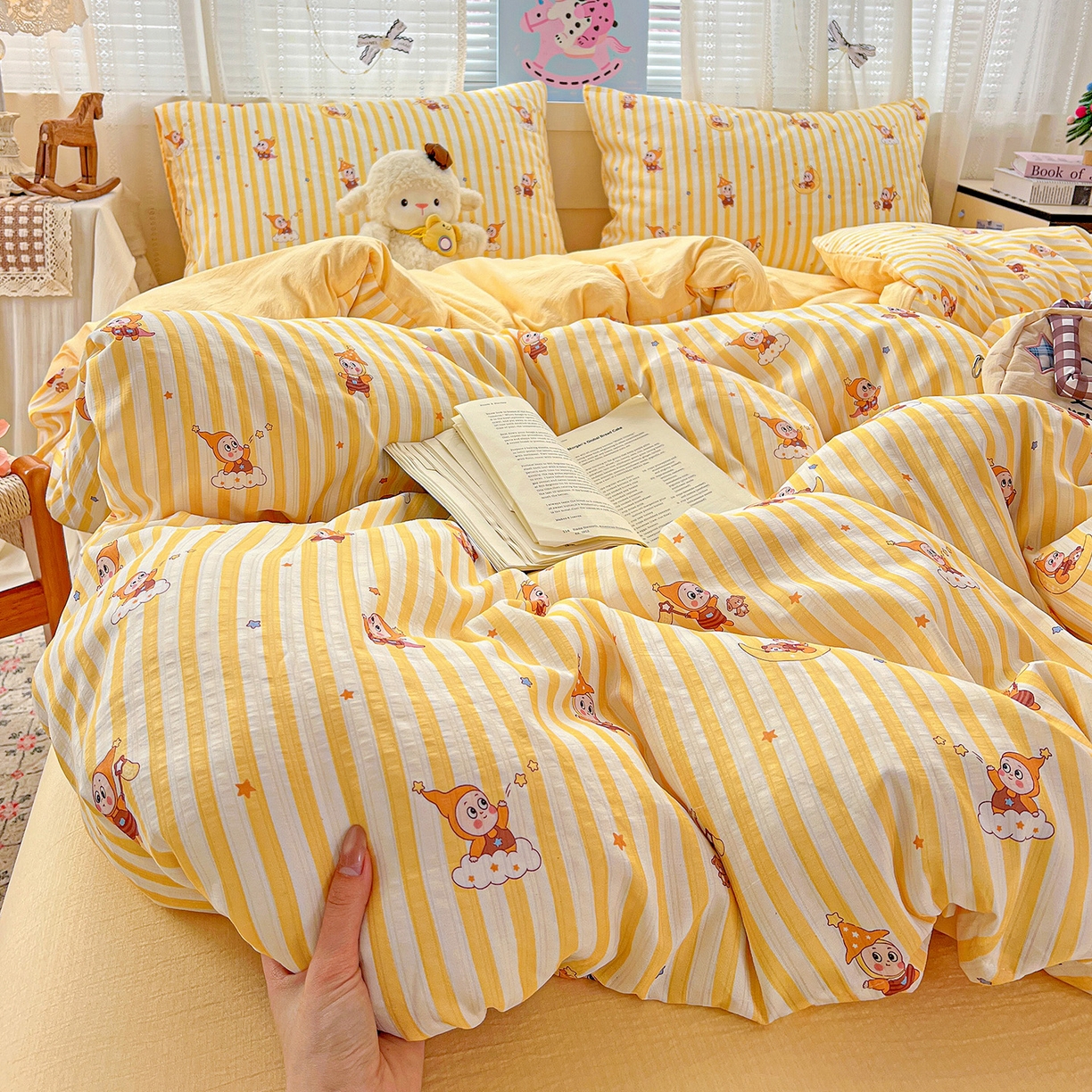 91家纺网 家纺一手货源 找家纺 （总）王朝国际 2026新款A类彩竺棉印花四件套