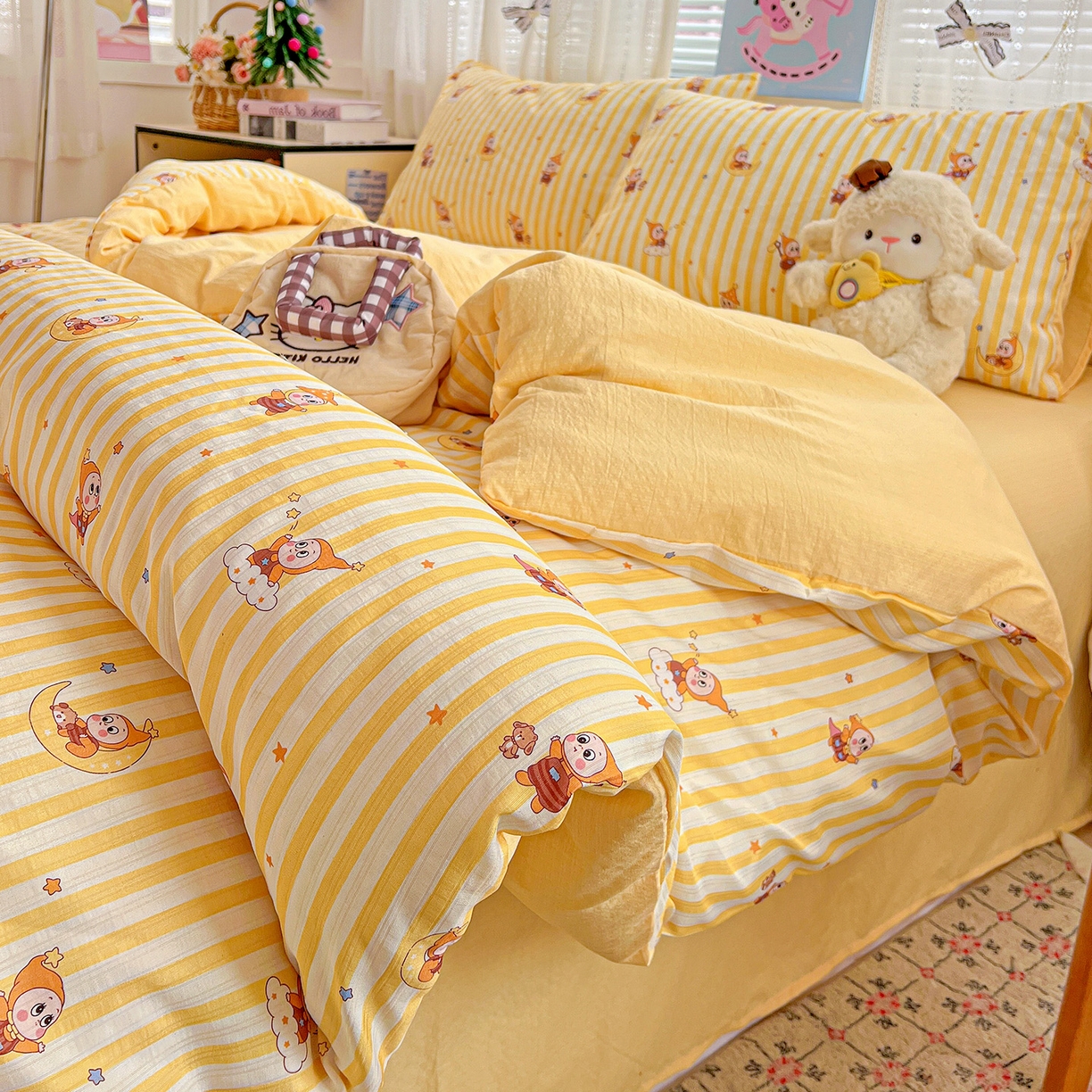 91家纺网 家纺一手货源 找家纺 （总）王朝国际 2026新款A类彩竺棉印花四件套