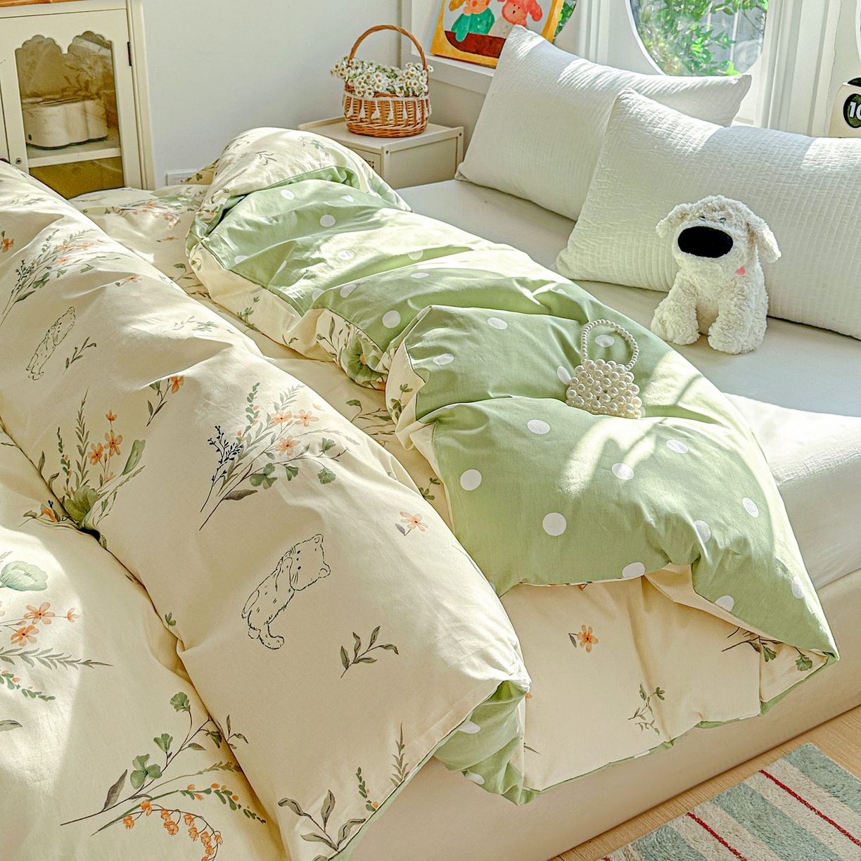 91家纺网 家纺一手货源 找家纺 （总）恩泽家纺 2026新款13372ins全棉印花四件套单品系列-单被套