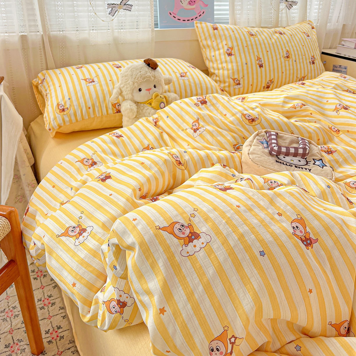 91家纺网 家纺一手货源 找家纺 （总）王朝国际 2026新款A类彩竺棉印花四件套