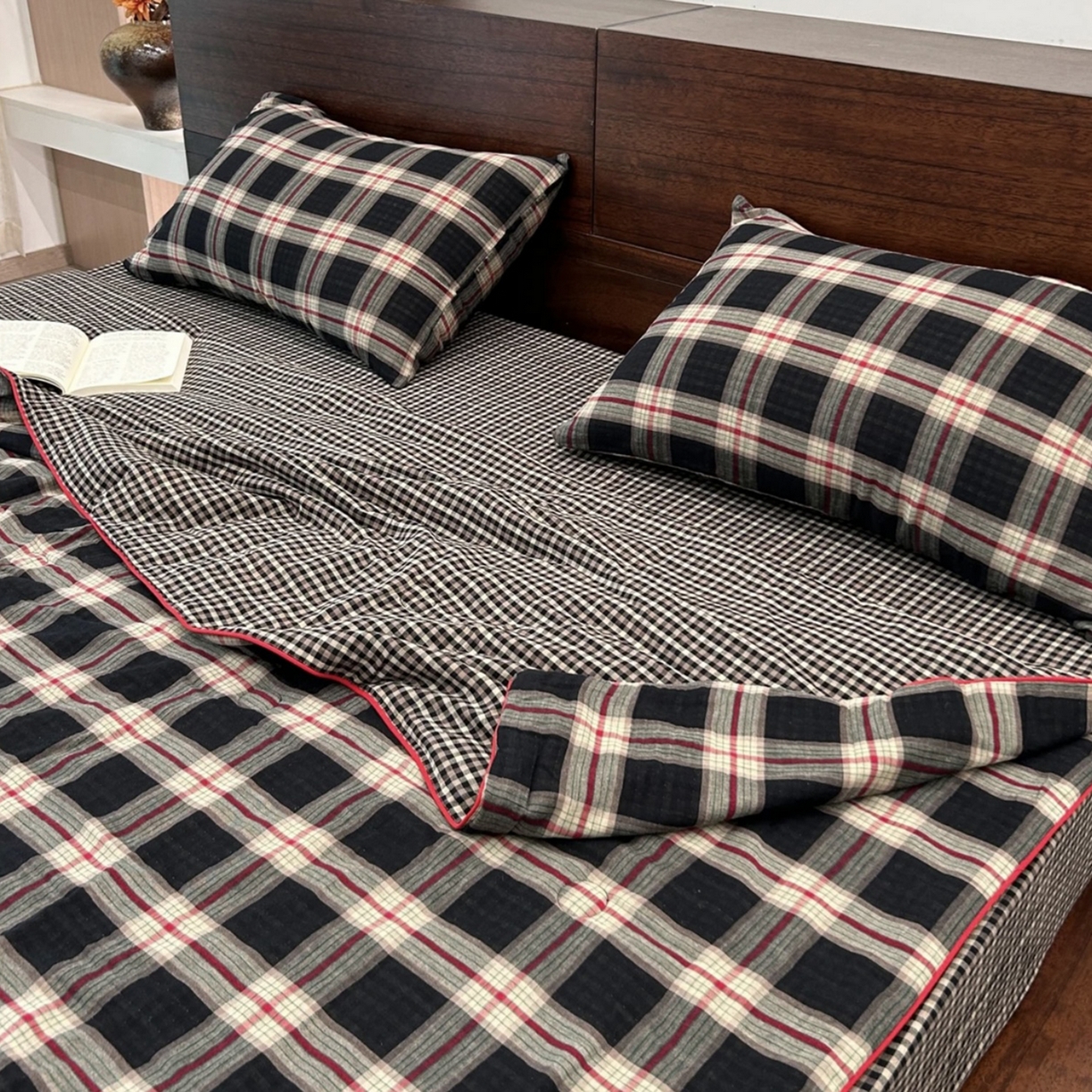 （总）双层纱家居 2025新款格缦全棉色织双层纱系列冬被被子