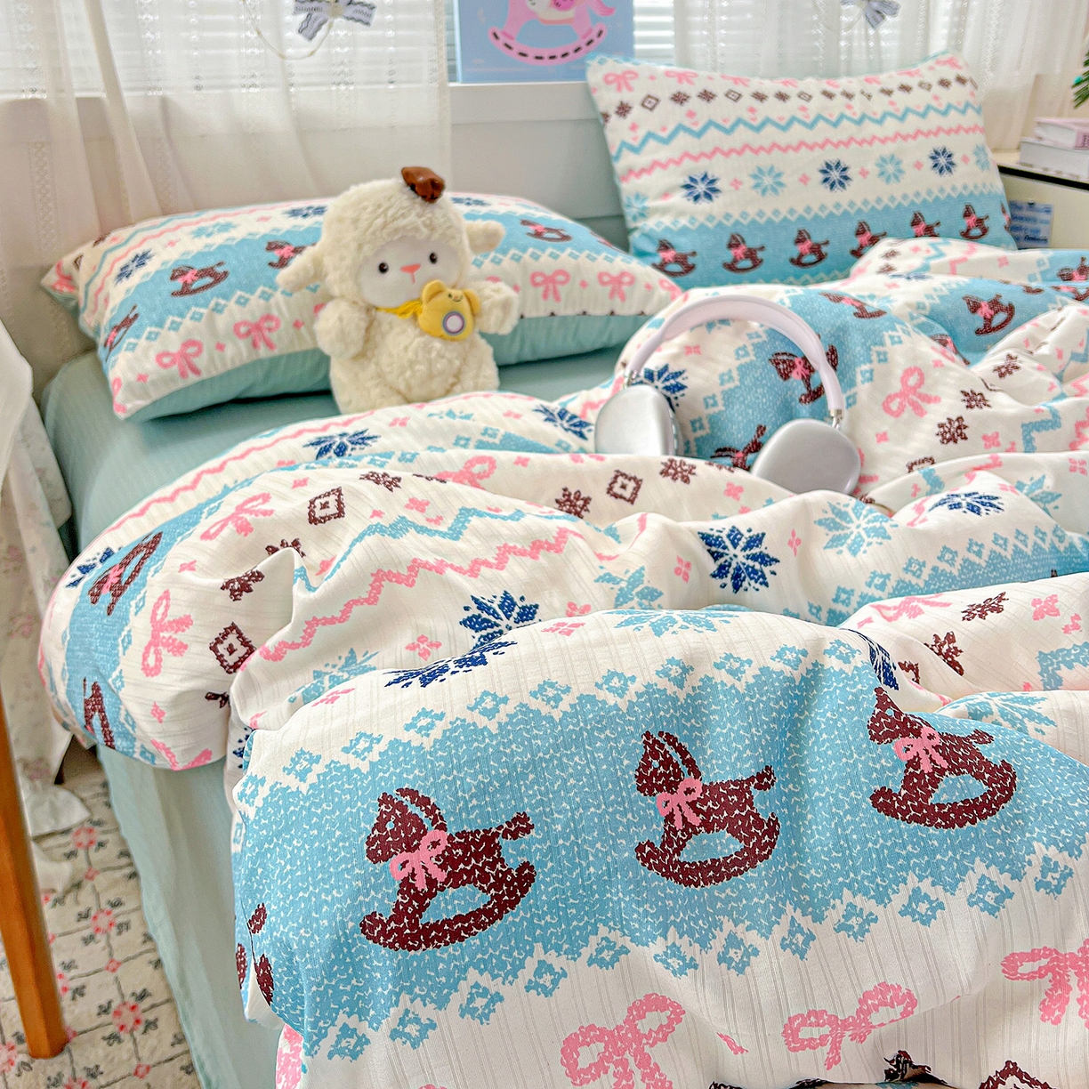 91家纺网 家纺一手货源 找家纺 （总）王朝国际 2026新款A类彩竺棉印花四件套