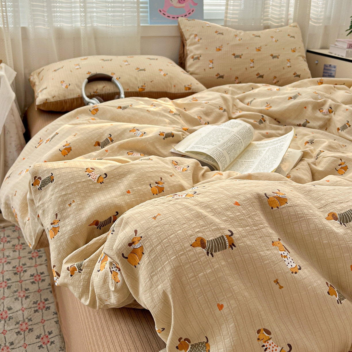 91家纺网 家纺一手货源 找家纺 （总）王朝国际 2026新款A类彩竺棉印花四件套