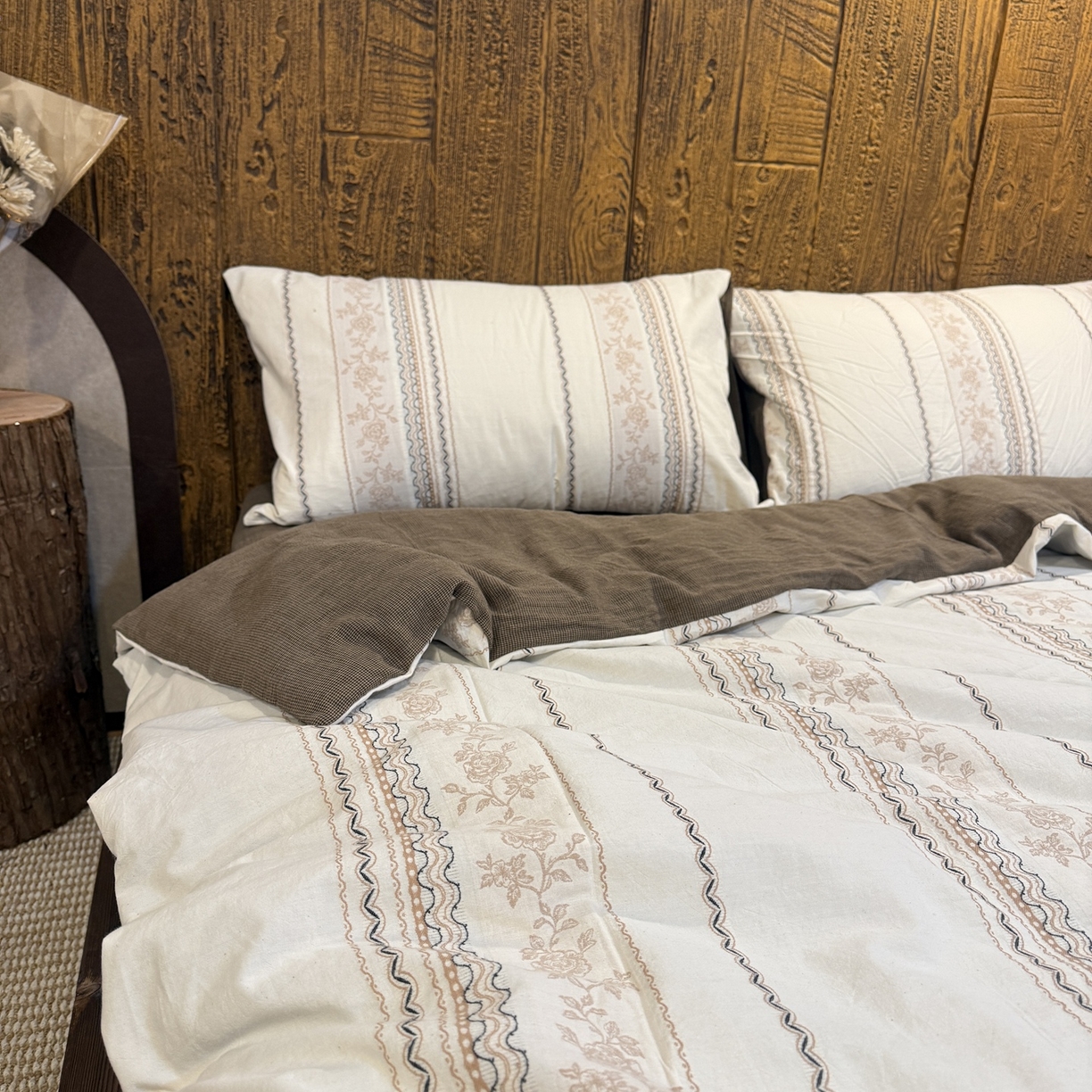 91家纺网 家纺一手货源 找家纺 （总）双层纱家居 2026新款全棉纯棉色织提花四件套-爱琴海