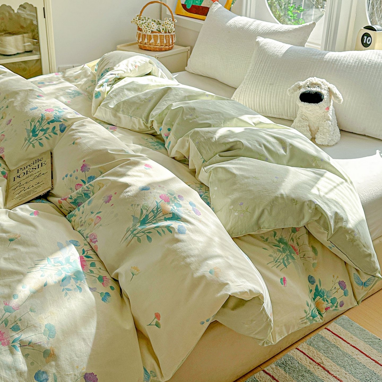 91家纺网 家纺一手货源 找家纺 恩泽家纺 2026新款13372ins全棉印花四件套单品系列-单被套 空谷幽兰