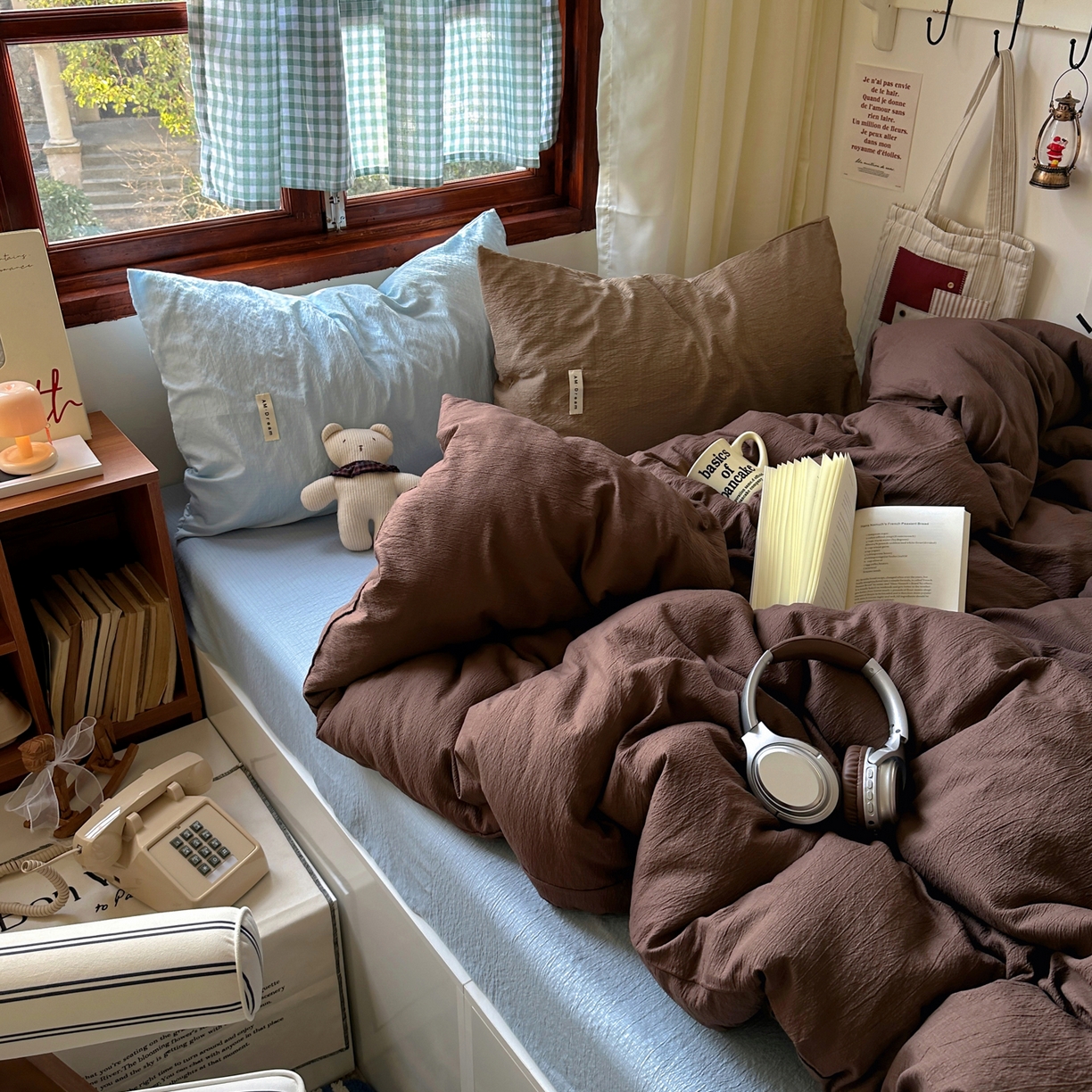 91家纺网 家纺一手货源 找家纺 （总）阿曼达 2026新款水洗全工艺印染纯色混搭风莫兰迪色系四件套