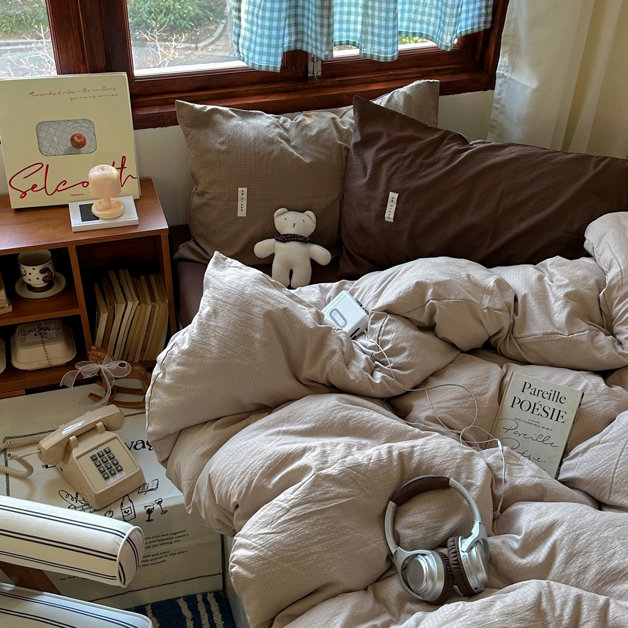 91家纺网 家纺一手货源 找家纺 （总）阿曼达 2026新款水洗全工艺印染纯色混搭风莫兰迪色系四件套