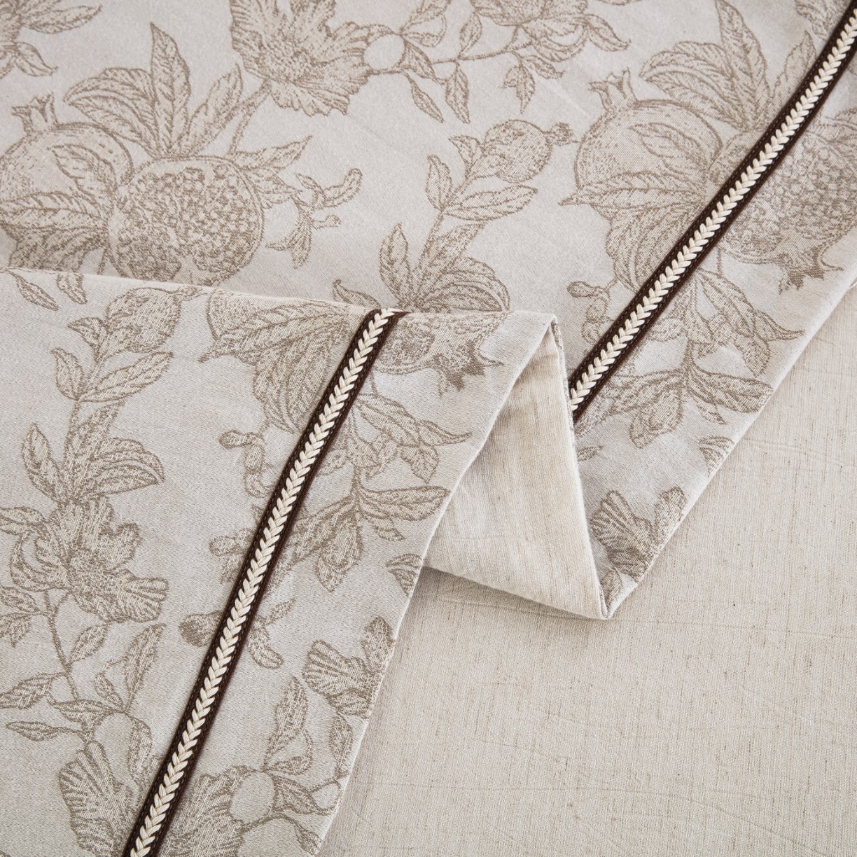 91家纺网 家纺一手货源 找家纺 （总）双层纱家居 2026新款棉麻色织大提花织带款四件套-朱榴