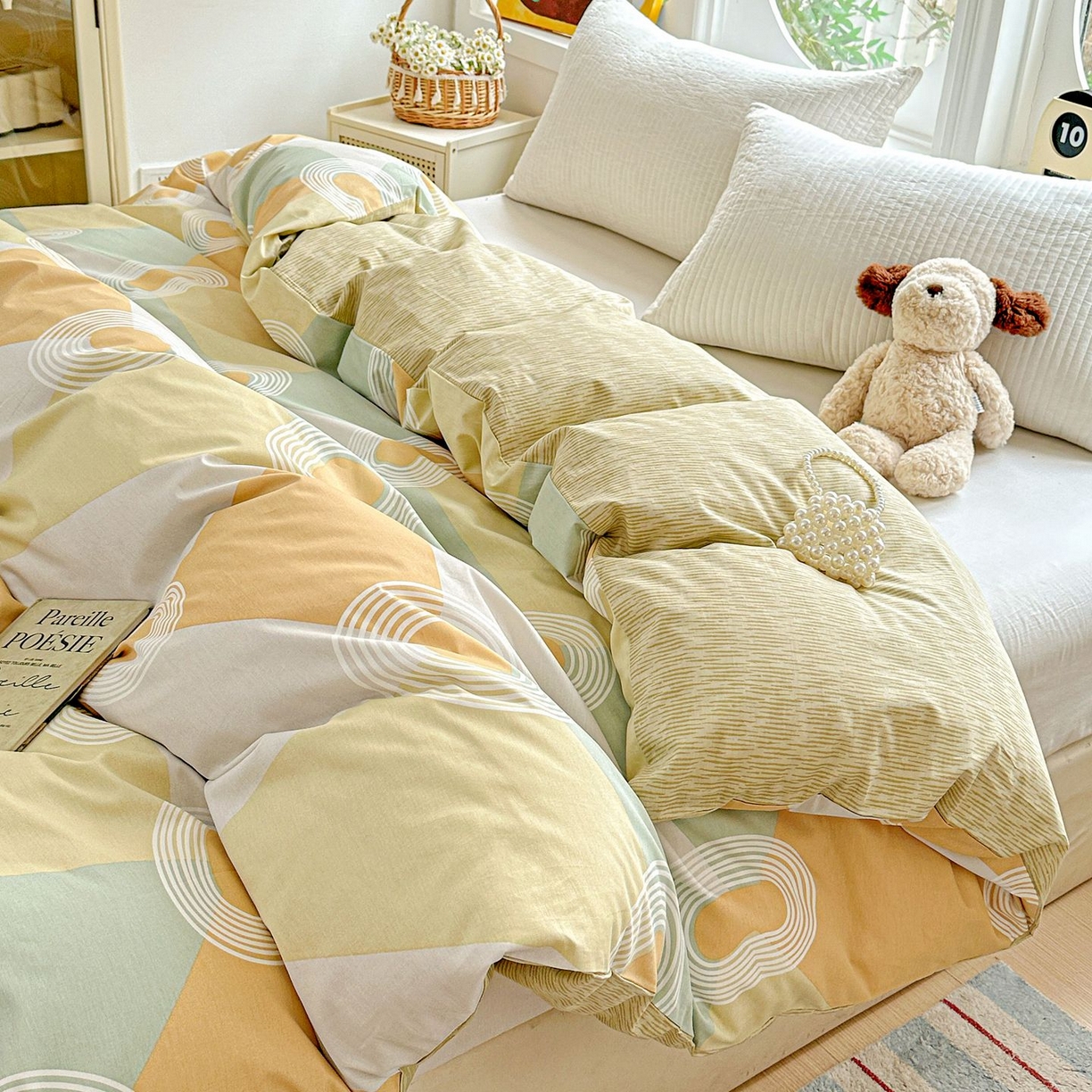 91家纺网 家纺一手货源 找家纺 恩泽家纺 2026新款13372ins全棉印花四件套单品系列-单被套 乐享生活