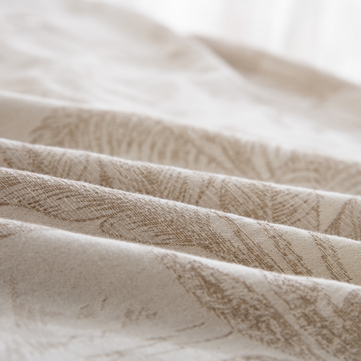 91家纺网 家纺一手货源 找家纺 （总）双层纱家居 2026新款棉麻色织大提花织带款四件套-奇幻丛林