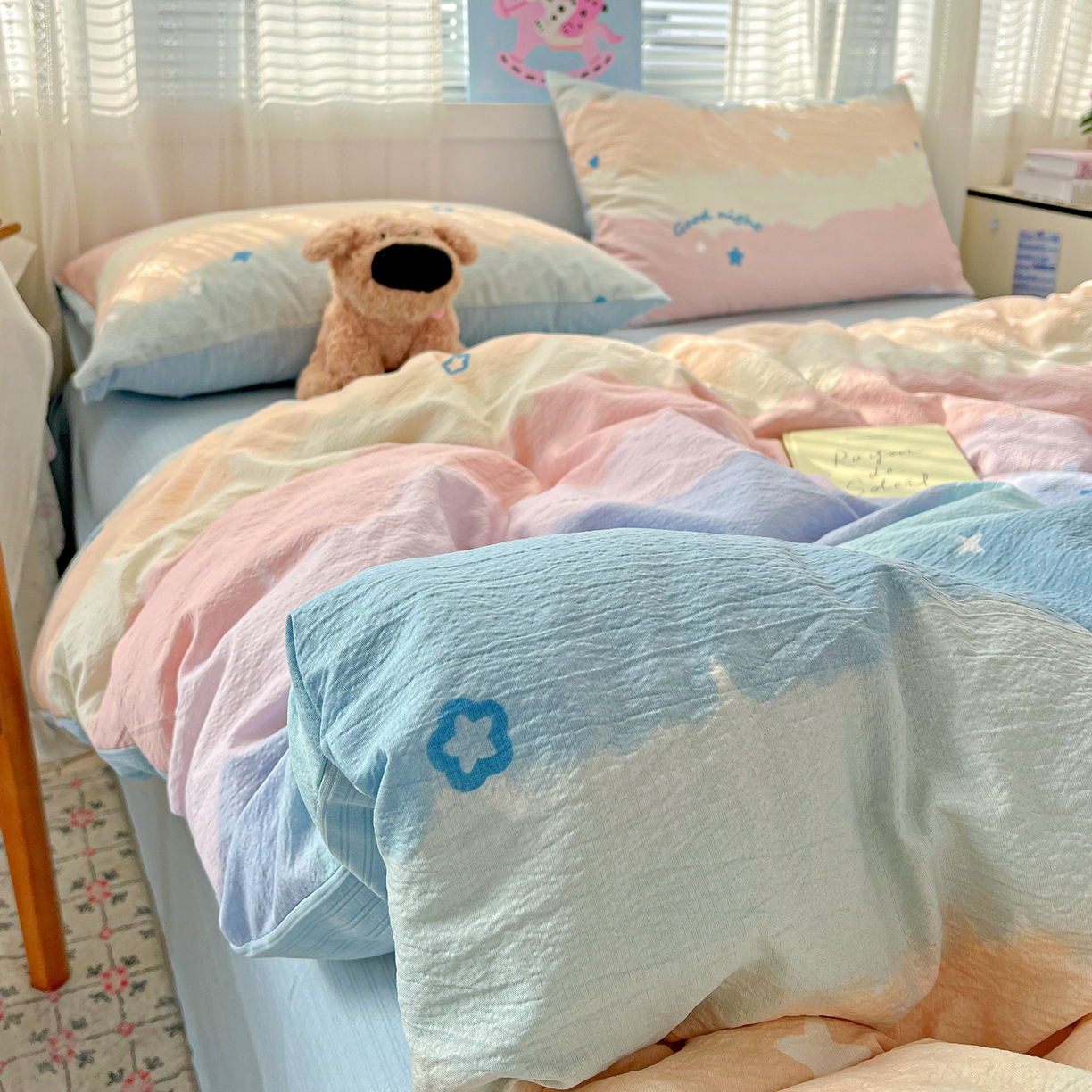 91家纺网 家纺一手货源 找家纺 （总）王朝国际 2026新款A类彩竺棉印花四件套