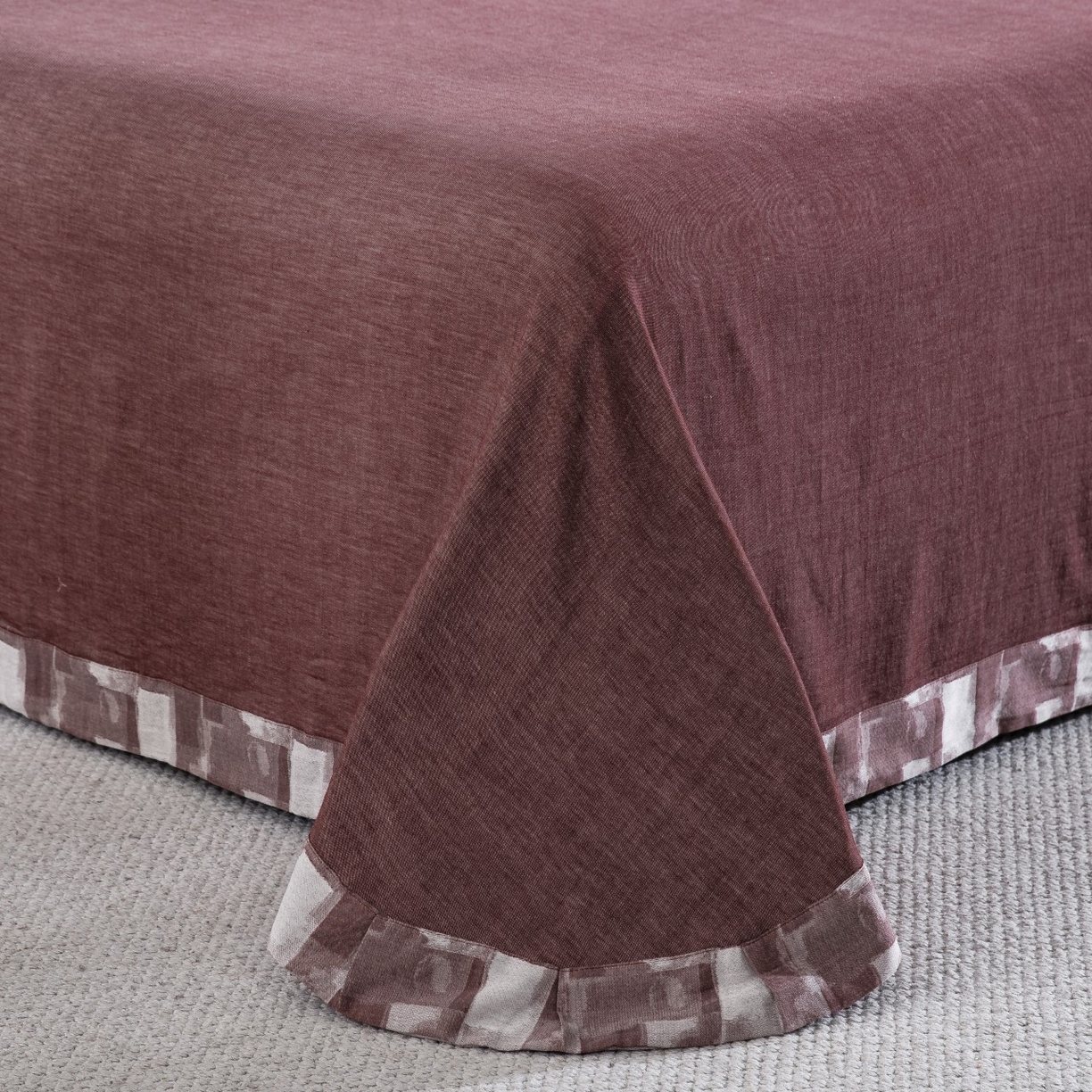 91家纺网 家纺一手货源 找家纺 （总）双层纱家居 2026新款都市万象全棉纯棉色织提花纽扣款四件套