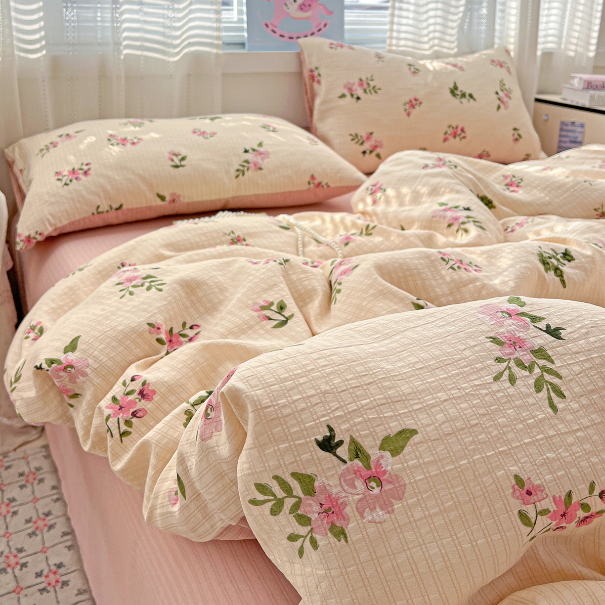 91家纺网 家纺一手货源 找家纺 （总）王朝国际 2026新款A类彩竺棉印花四件套