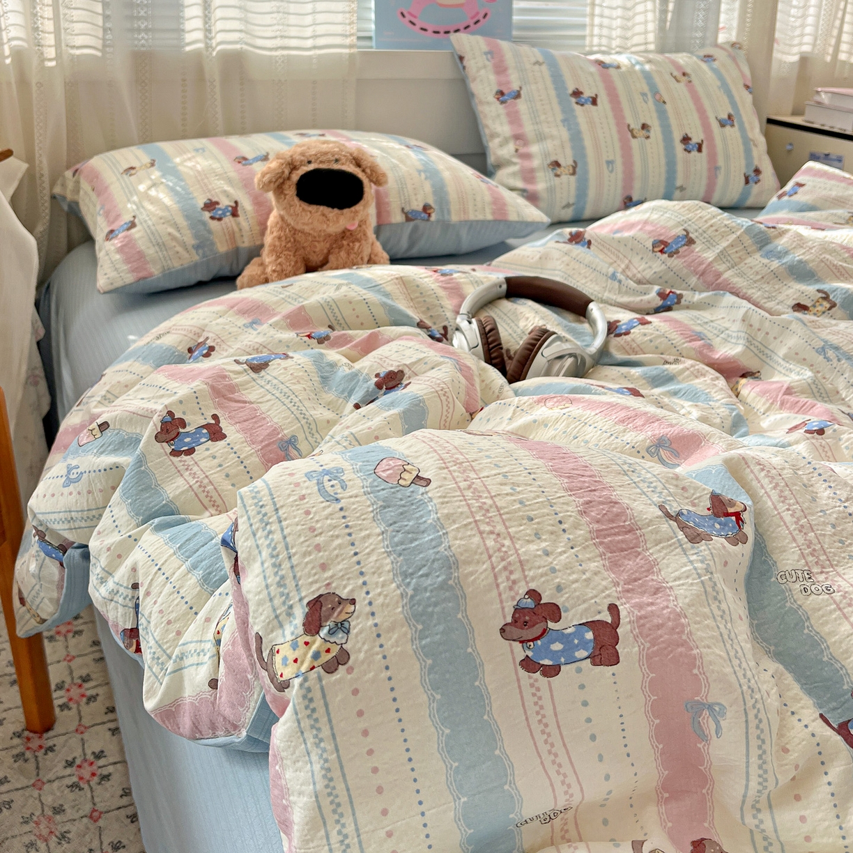 91家纺网 家纺一手货源 找家纺 （总）王朝国际 2026新款A类彩竺棉印花四件套