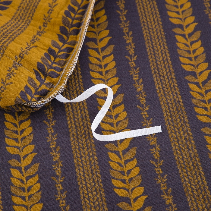 91家纺网 家纺一手货源 找家纺 （总）双层纱家居 2026新款烟柳全棉纯棉色织提花双层纱纽扣款四件套