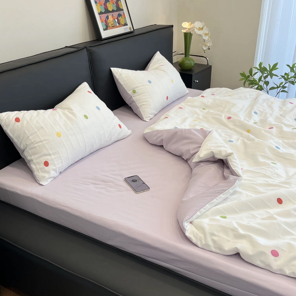 91家纺网 家纺一手货源 找家纺 （总）双层纱家居 2026新款甜甜圈全纯棉色织提花剪花四件套