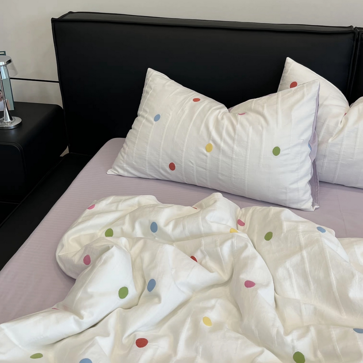 91家纺网 家纺一手货源 找家纺 （总）双层纱家居 2026新款甜甜圈全纯棉色织提花剪花四件套