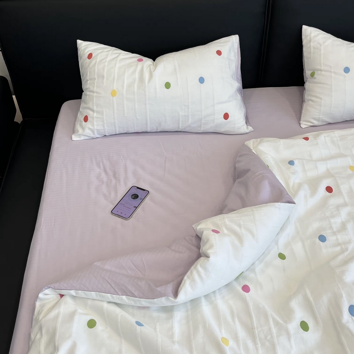 91家纺网 家纺一手货源 找家纺 （总）双层纱家居 2026新款甜甜圈全纯棉色织提花剪花四件套