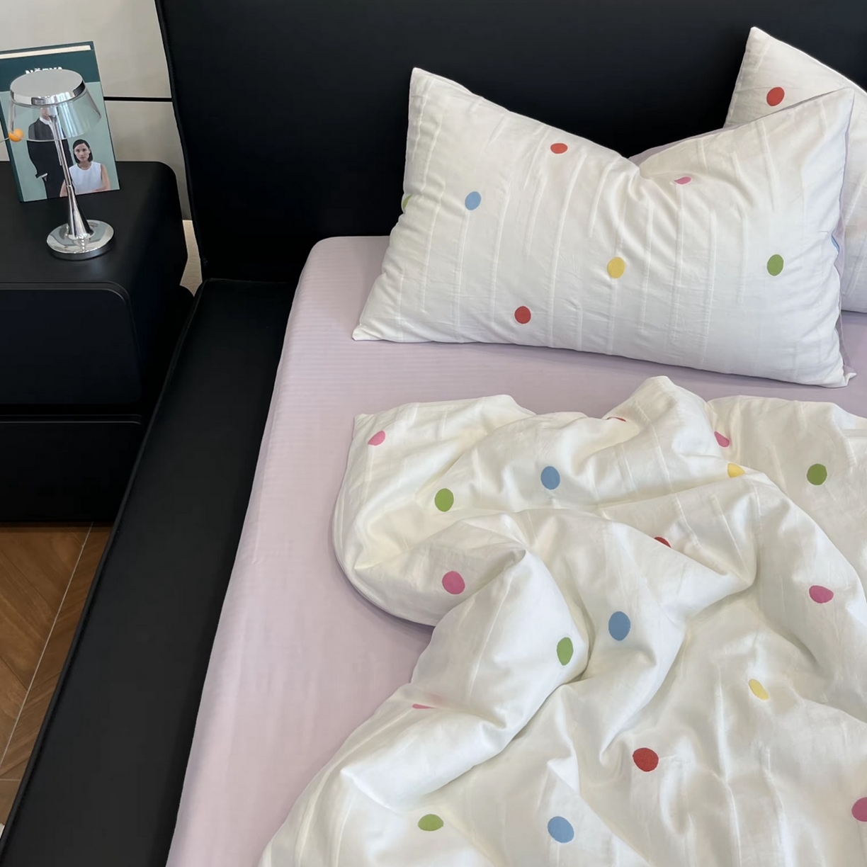 91家纺网 家纺一手货源 找家纺 （总）双层纱家居 2026新款甜甜圈全纯棉色织提花剪花四件套