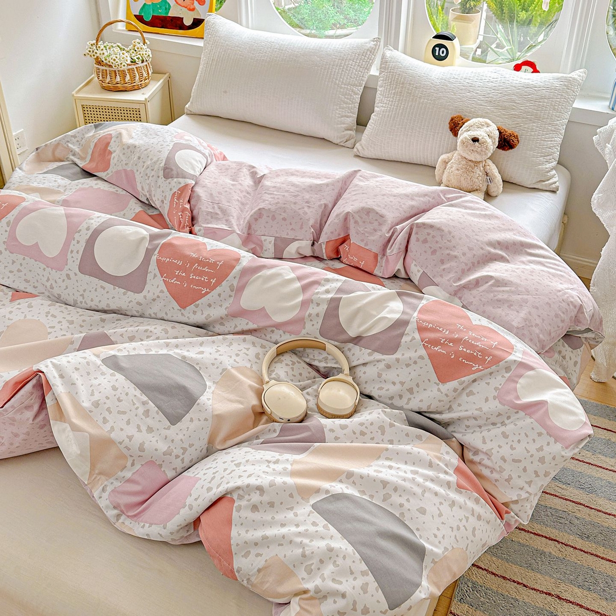 91家纺网 家纺一手货源 找家纺 恩泽家纺 2026新款13372ins全棉印花四件套单品系列-单被套 半夏