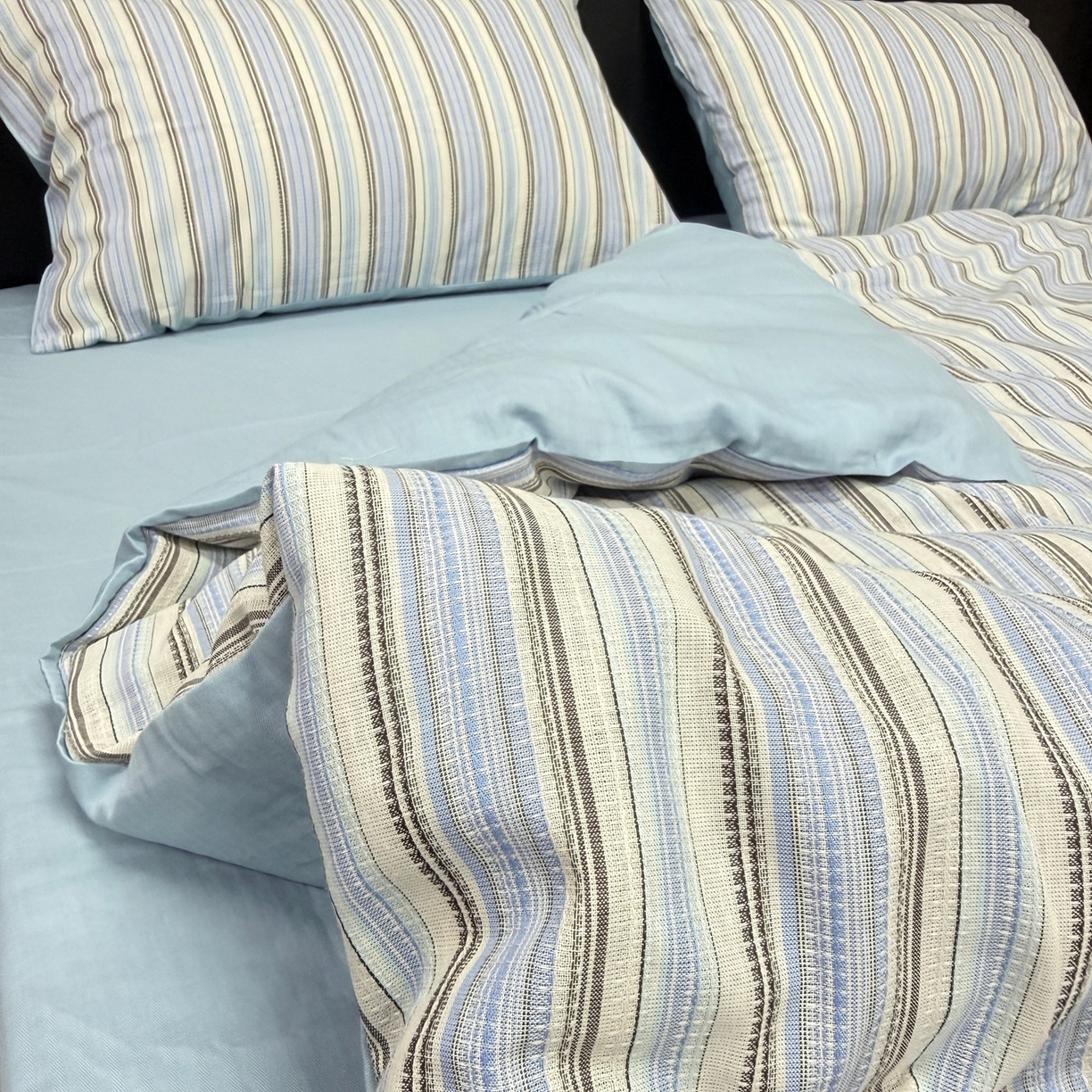 91家纺网 家纺一手货源 找家纺 （总）双层纱家居 2026新款全棉纯棉色织提花四件套多彩