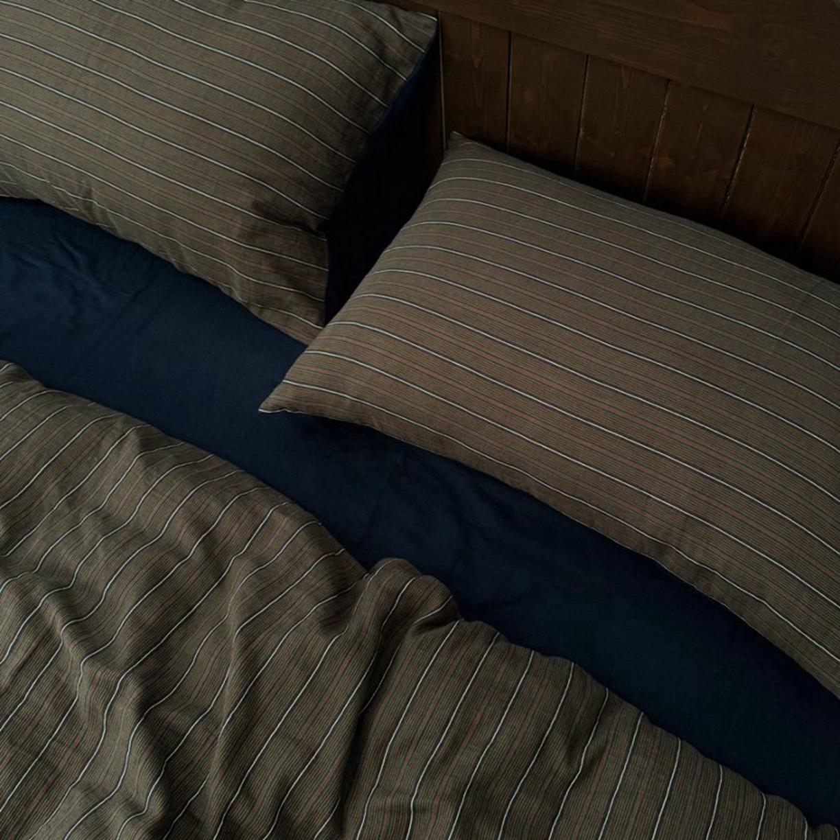 91家纺网 家纺一手货源 找家纺 （总）双层纱家居 2026新款全棉纯棉色织提花双层纱四件套-棕条