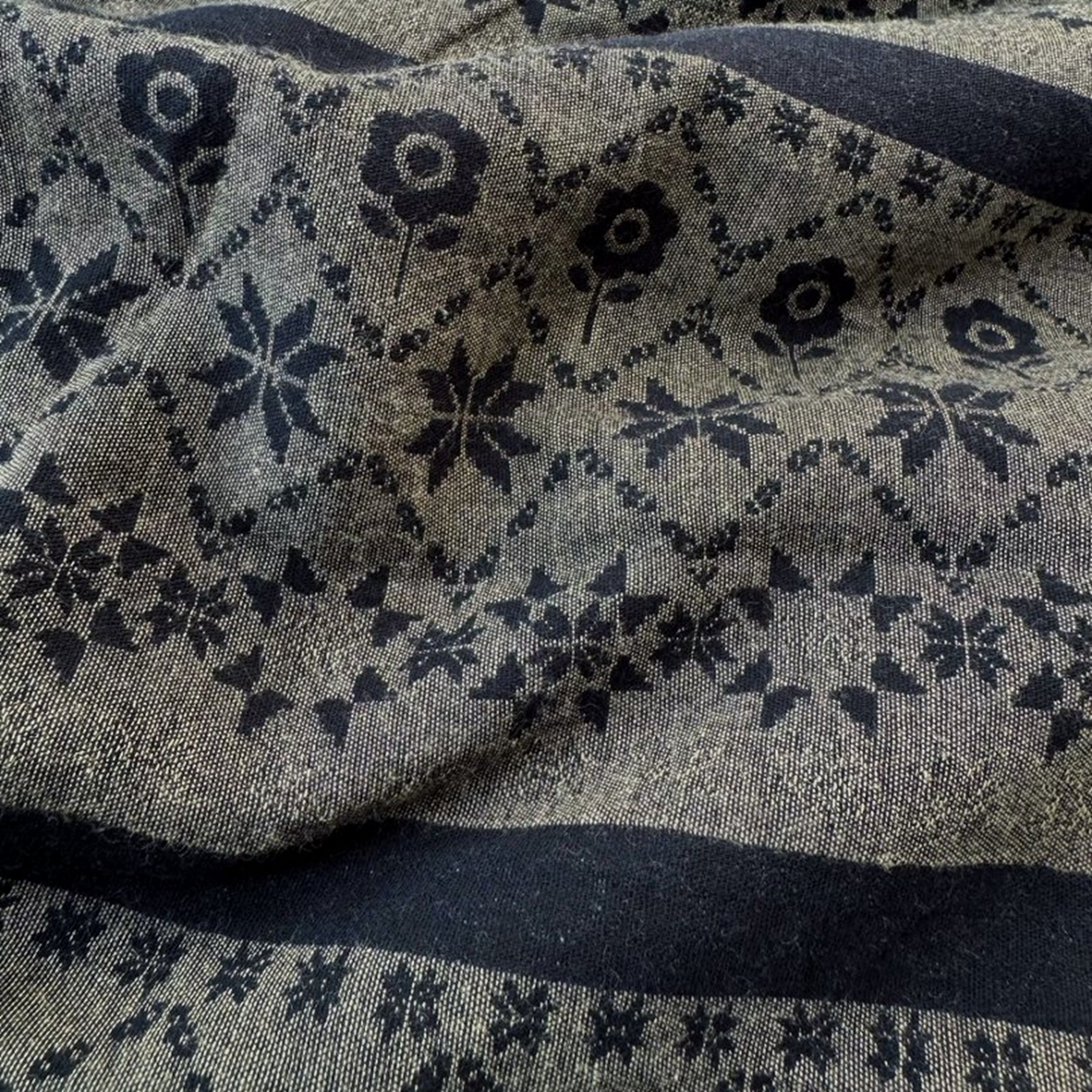 91家纺网 家纺一手货源 找家纺 （总）双层纱家居 2026新款全棉纯棉色织提花双层纱四件套-丝羽黑