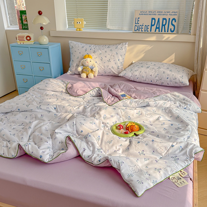 91家纺网 家纺一手货源 找家纺 （总）老帅的工厂店 2026新款A类水洗皱皱纱7A抑菌夏被夏凉被空调被