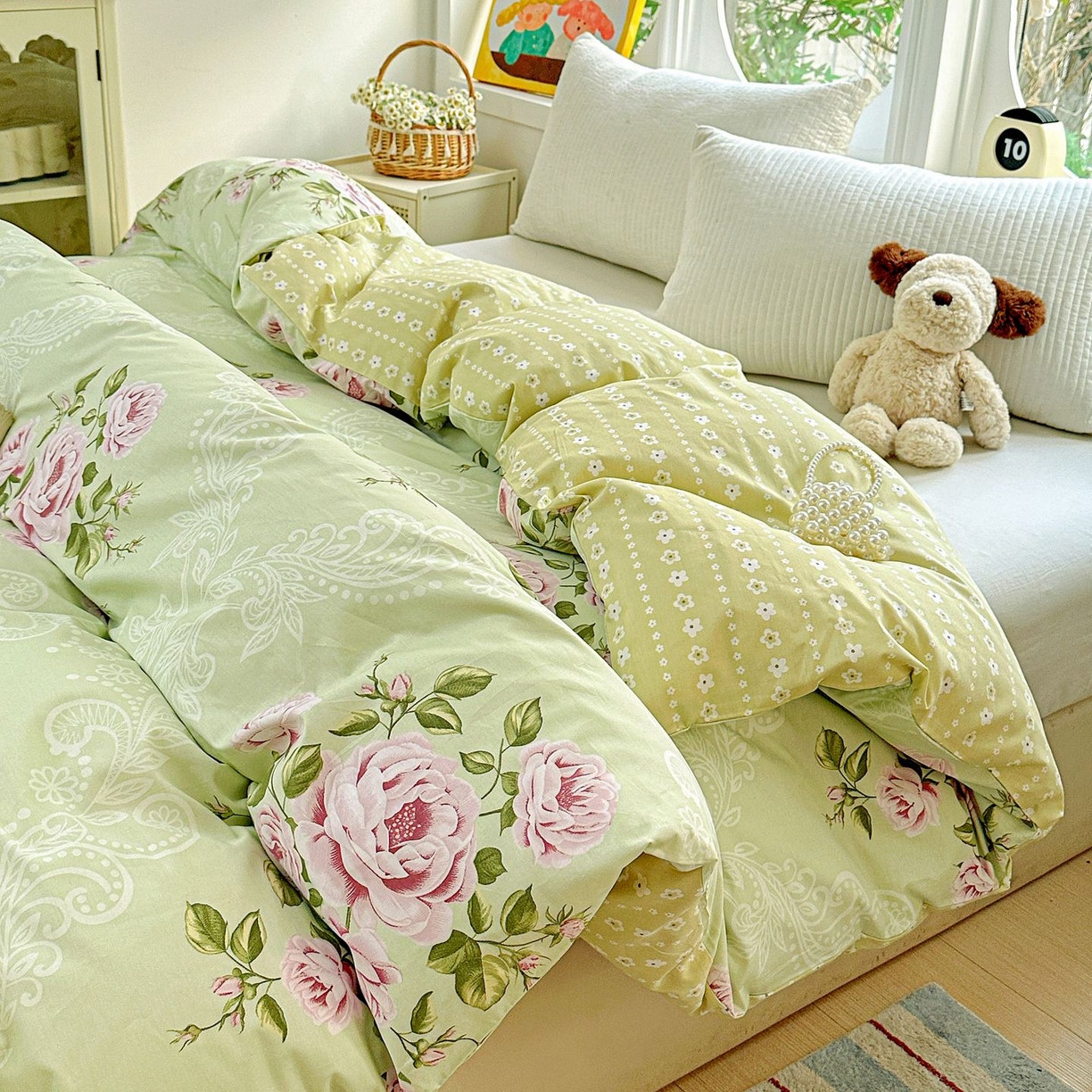 恩泽家纺 2026新款13372ins全棉印花四件套单品系列-单被套 彼岸花开