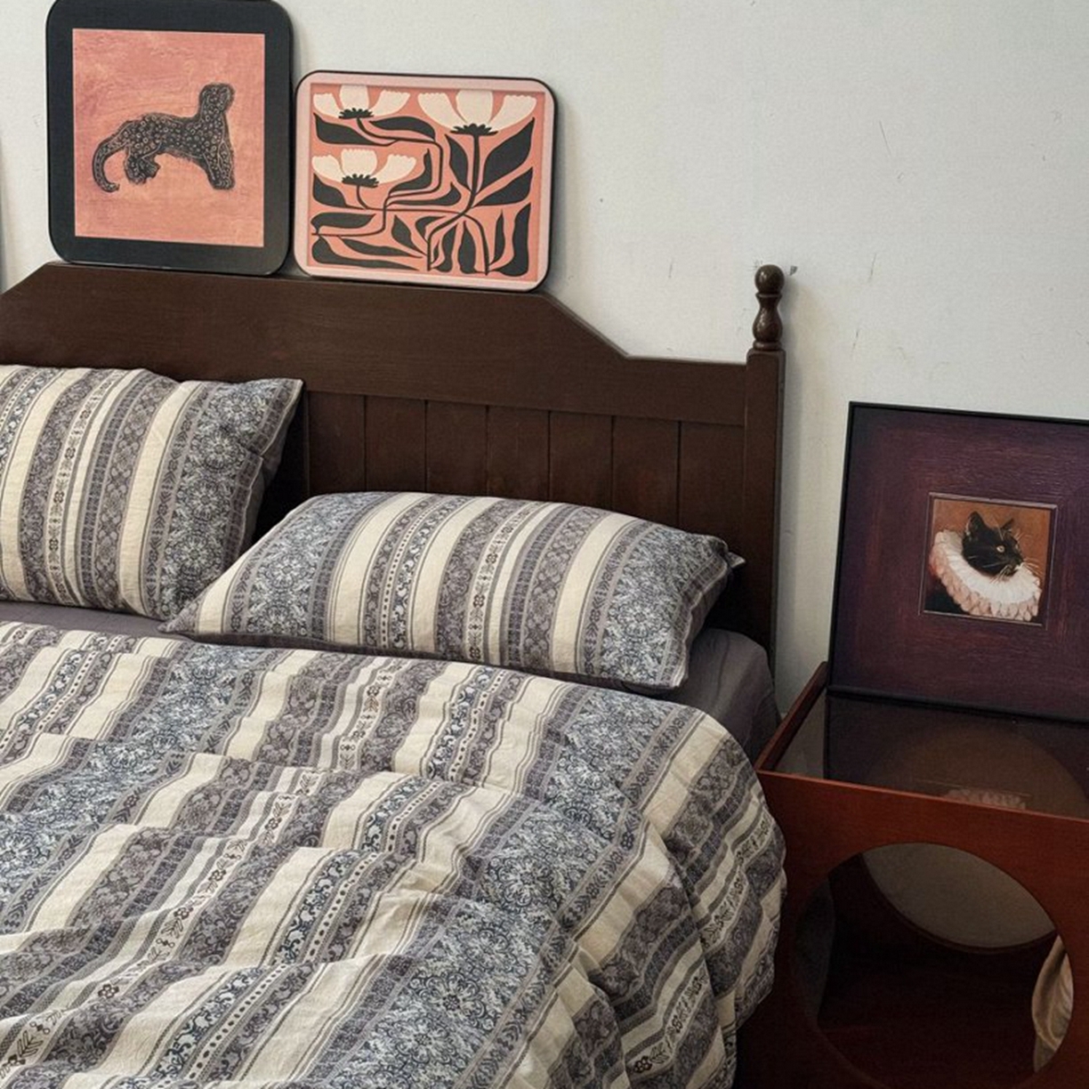 91家纺网 家纺一手货源 找家纺 （总）双层纱家居 2026新款全棉纯棉色织提花四件套-青花瓷