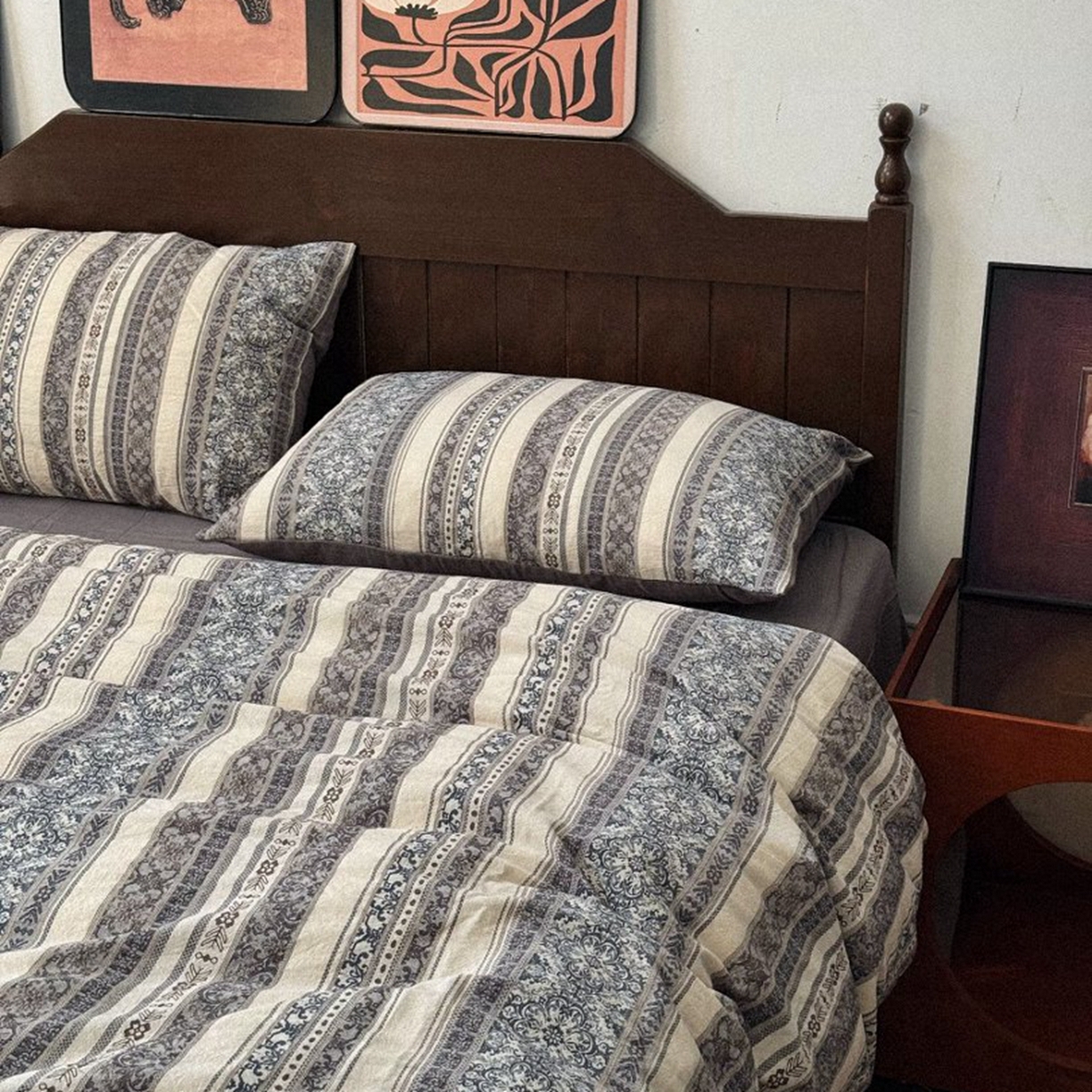 91家纺网 家纺一手货源 找家纺 （总）双层纱家居 2026新款全棉纯棉色织提花四件套-青花瓷