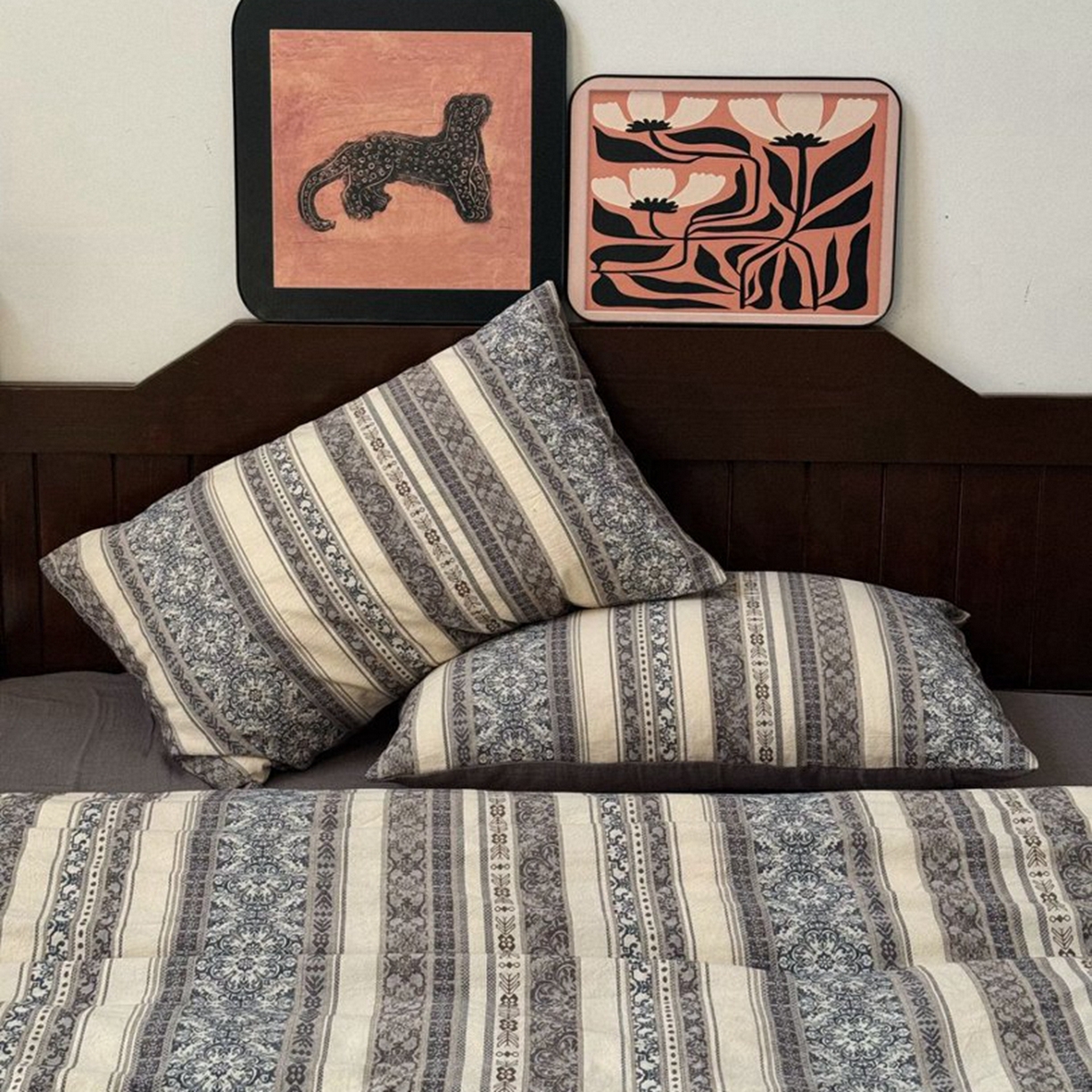 91家纺网 家纺一手货源 找家纺 （总）双层纱家居 2026新款全棉纯棉色织提花四件套-青花瓷