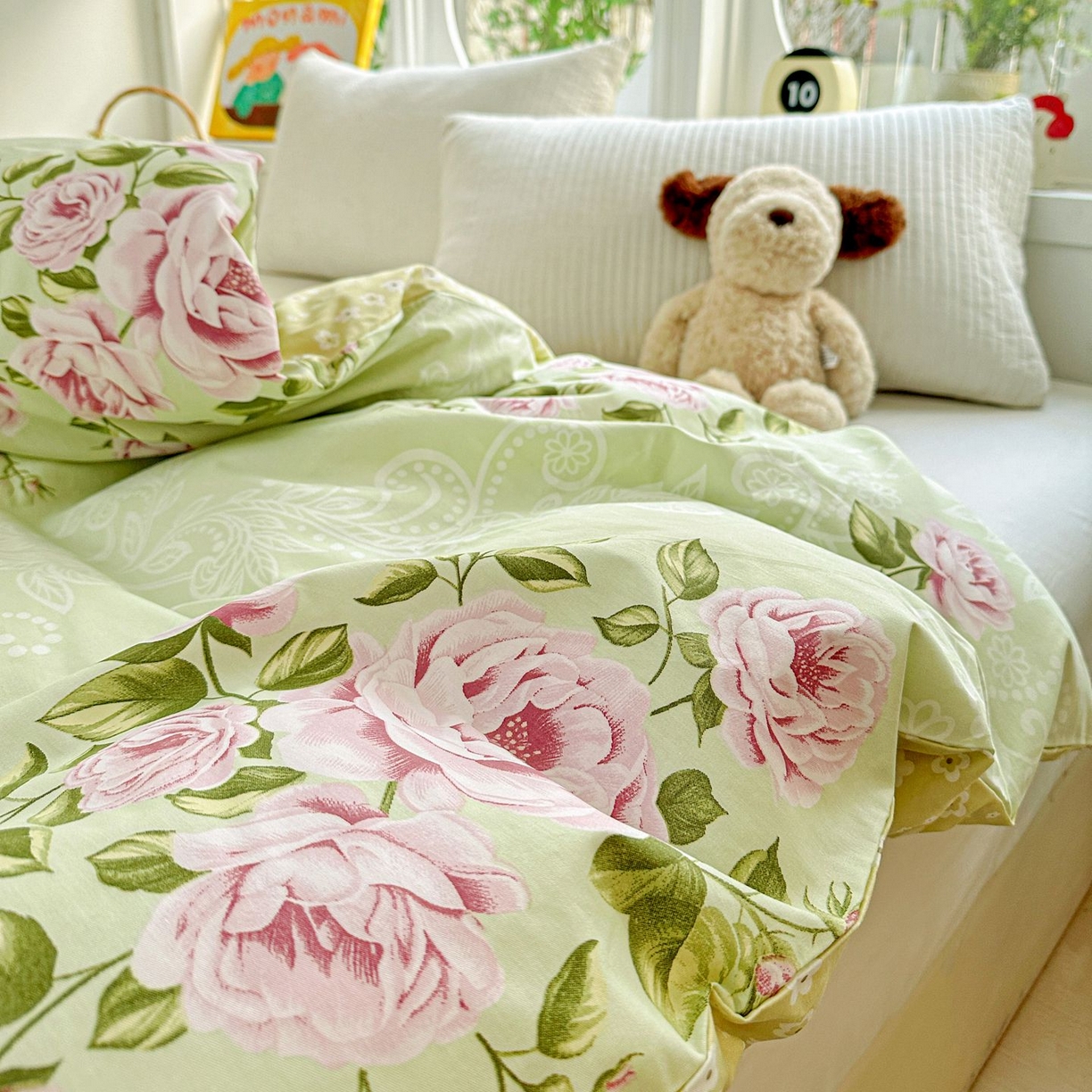 91家纺网 家纺一手货源 找家纺 恩泽家纺 2026新款13372ins全棉印花四件套单品系列-单被套 彼岸花开