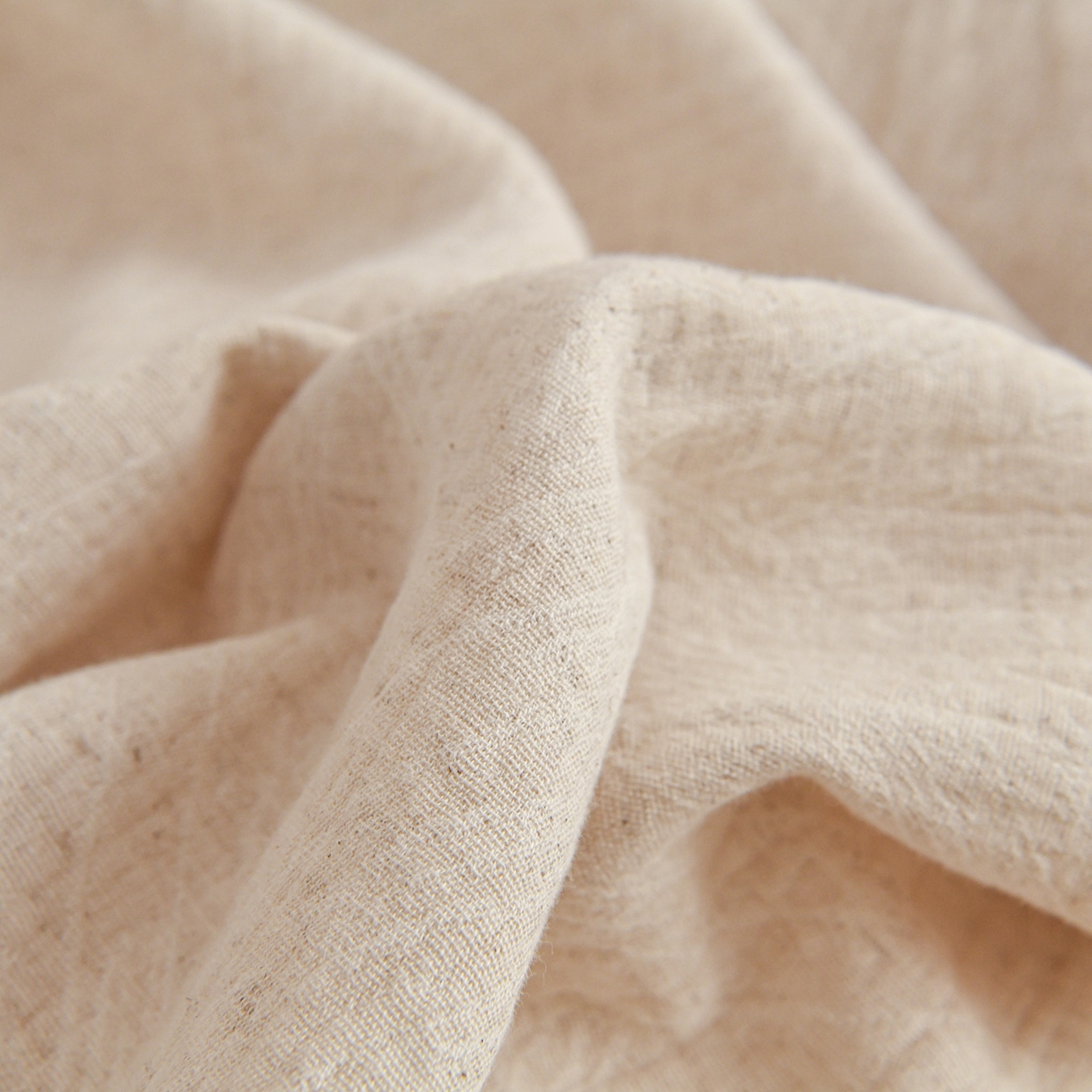 91家纺网 家纺一手货源 找家纺 KA家纺 2026春夏新品色织提花棉麻四件套  系带款 系带-缕素