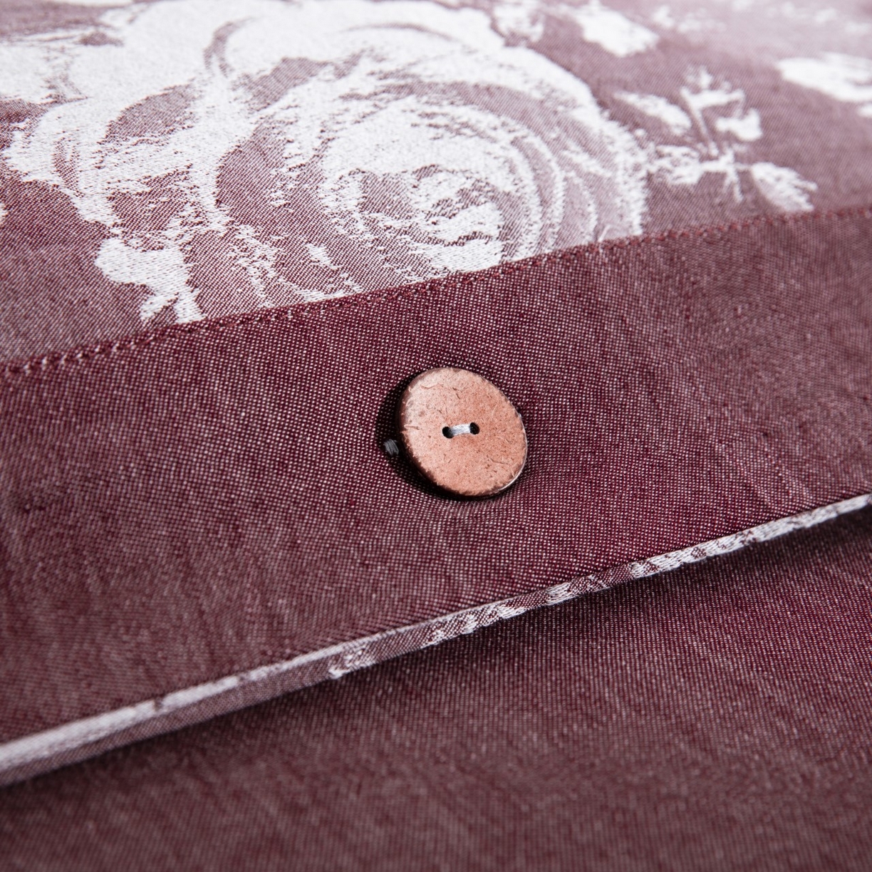 91家纺网 家纺一手货源 找家纺 （总）双层纱家居 2026新款全棉纯棉色织提花纽扣款四件套-玫瑰庄园