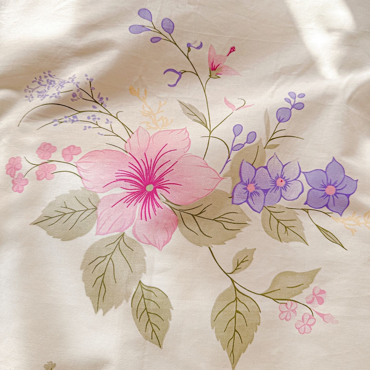 91家纺网 家纺一手货源 找家纺 恩泽家纺 2026新款13372ins全棉印花四件套单品系列-单被套 翠影