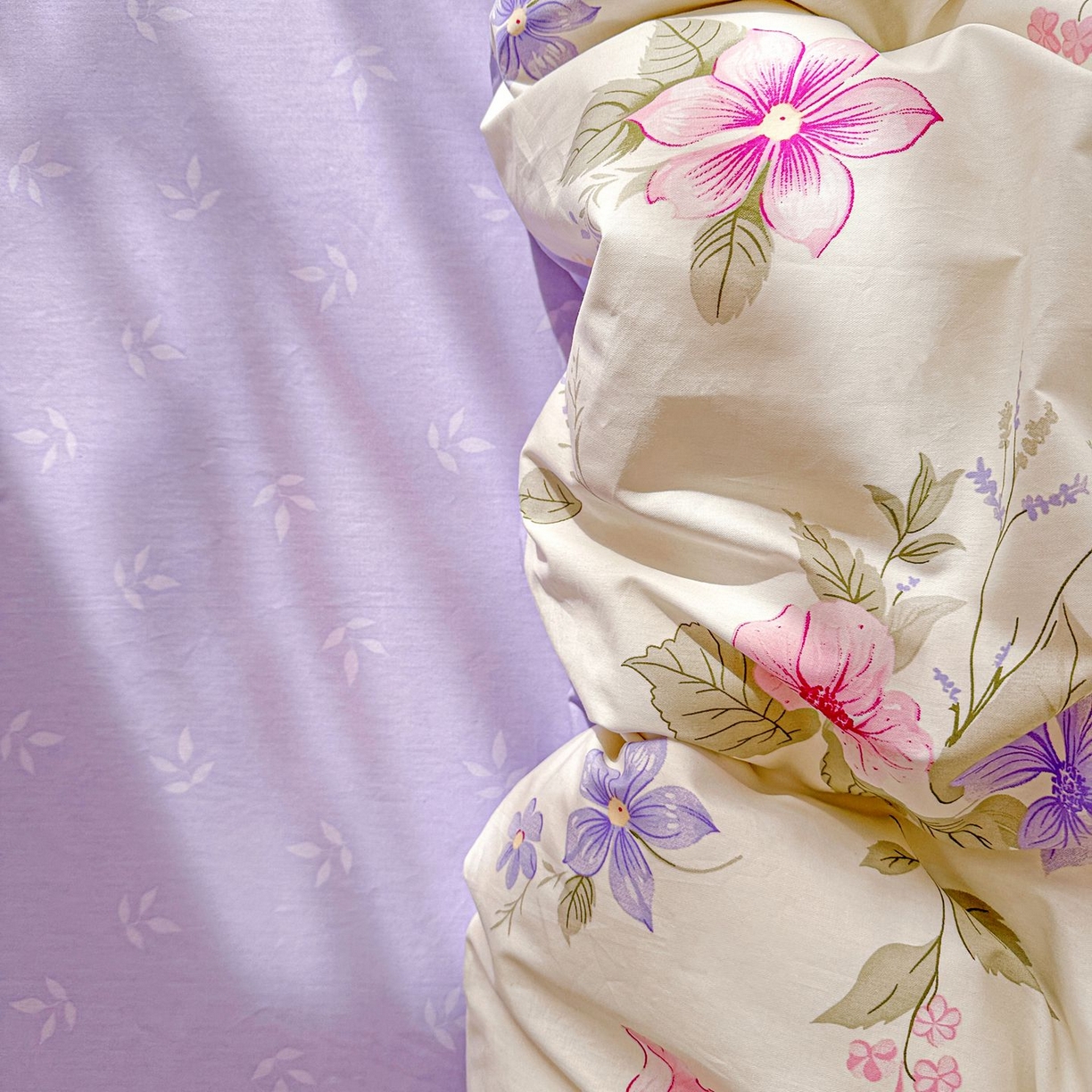 91家纺网 家纺一手货源 找家纺 恩泽家纺 2026新款13372ins全棉印花四件套单品系列-单被套 翠影